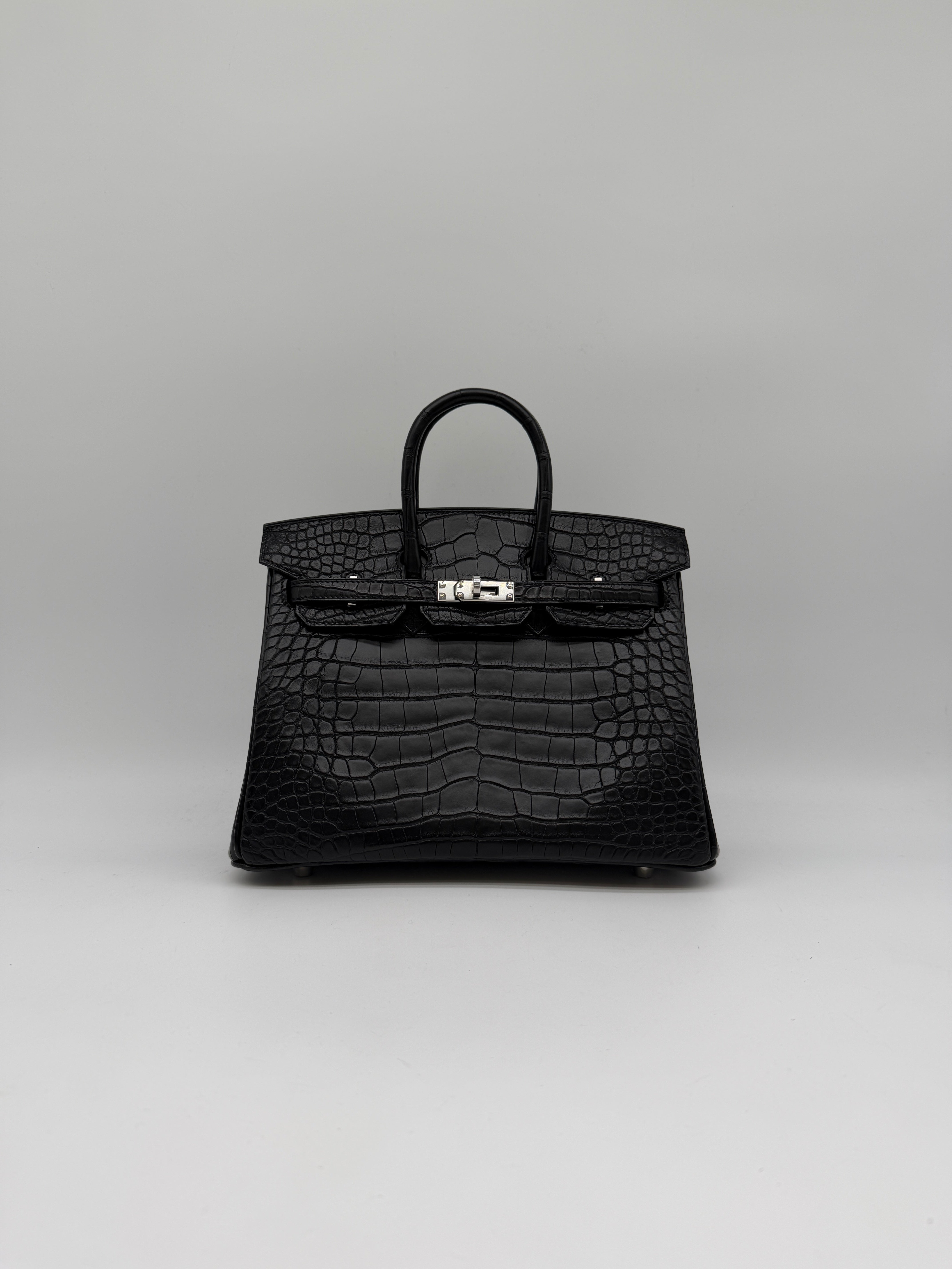 Hermès Birkin 25 Black Matte Palladium Hardware