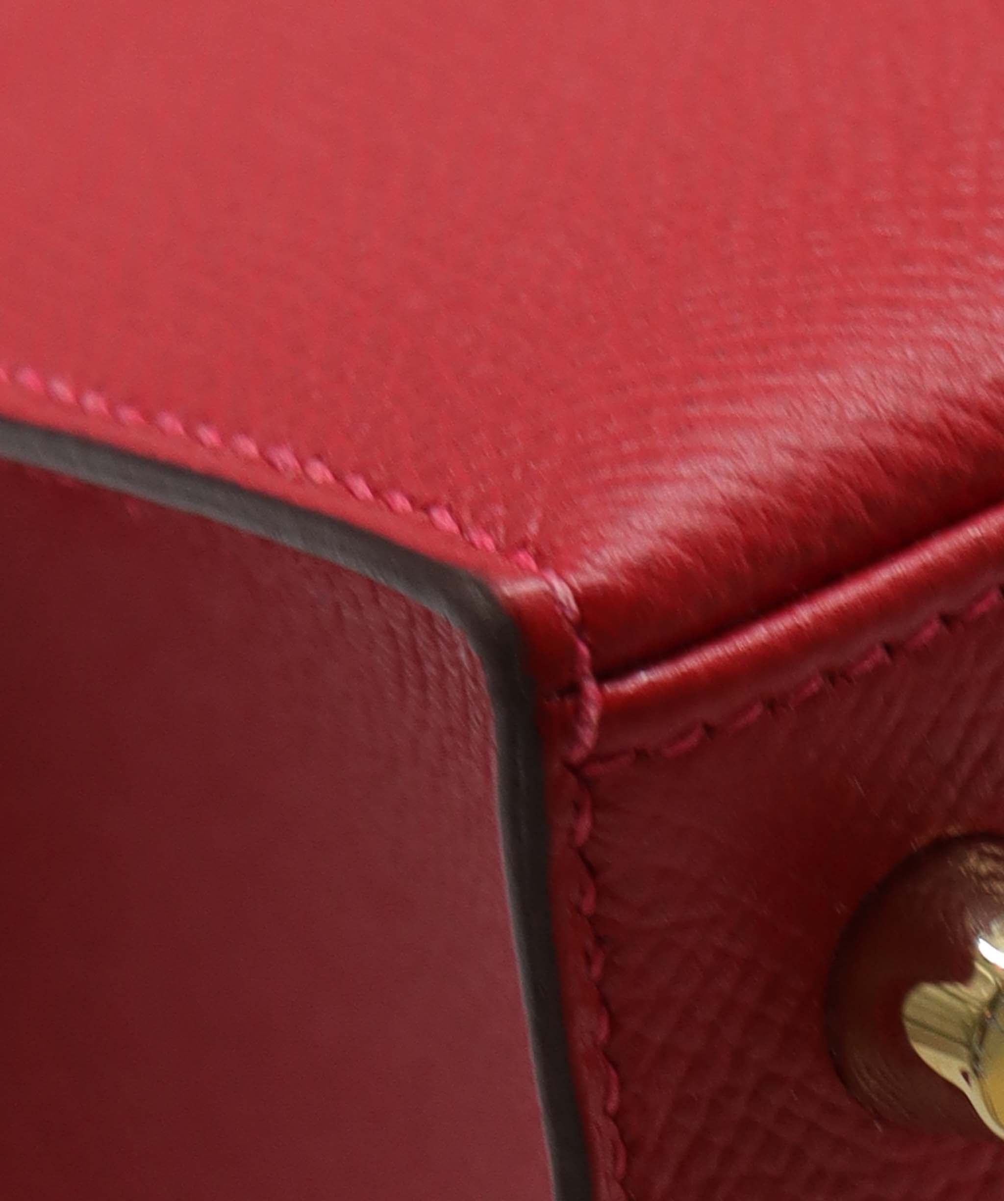 HERMES KELLY 25 EPSOM Leather Rouge Casaque GHW X DXBS2741