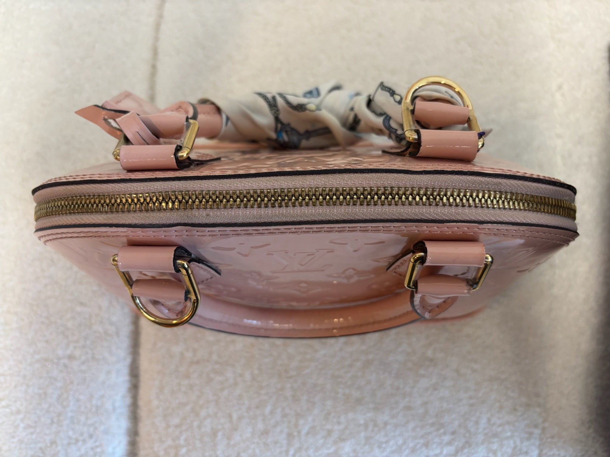 Louis Vuitton Alma BB Vernis Patent Leather Pink