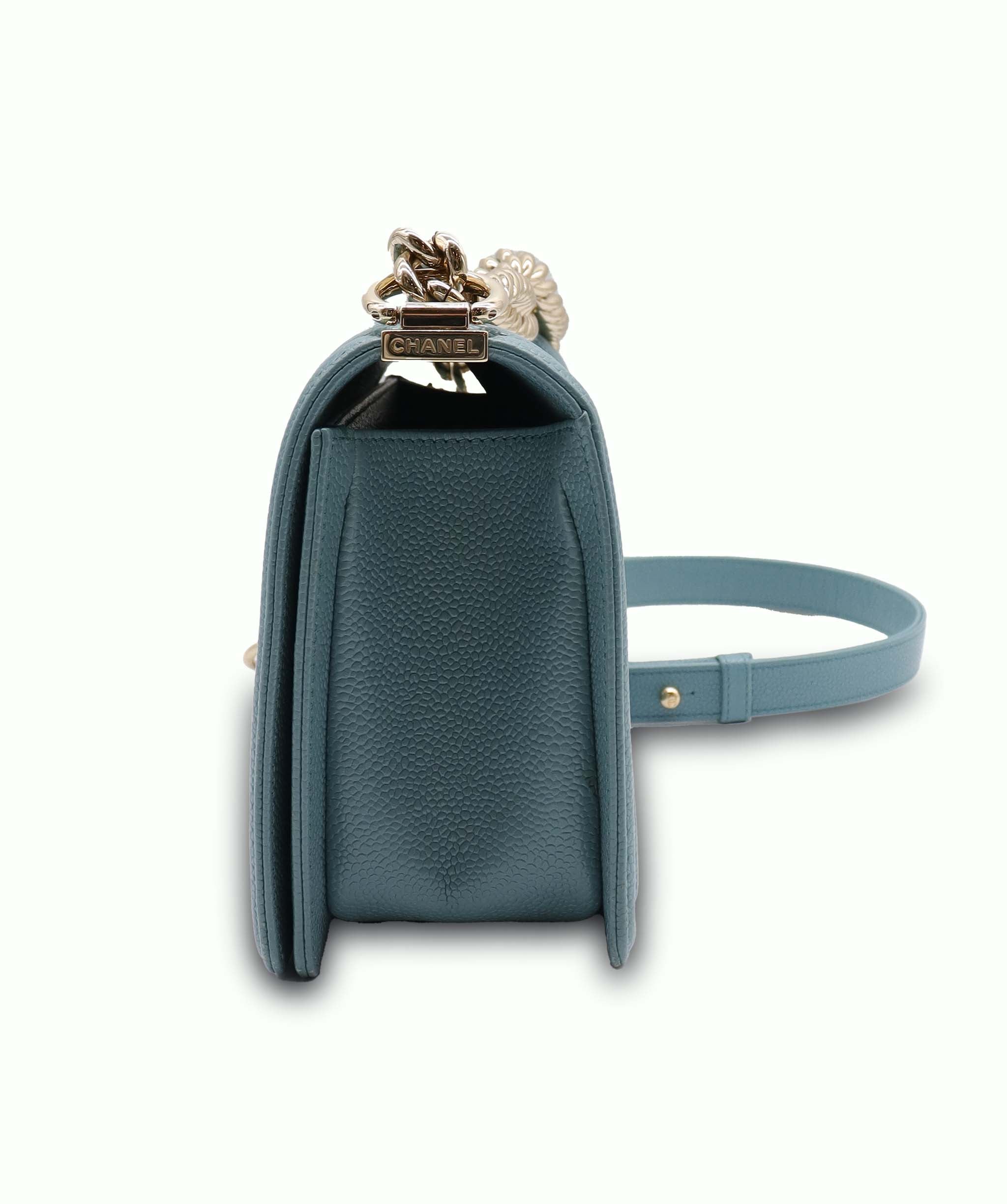 Chanel Blue Caviar Medium Boy Bag GHW AGC3179
