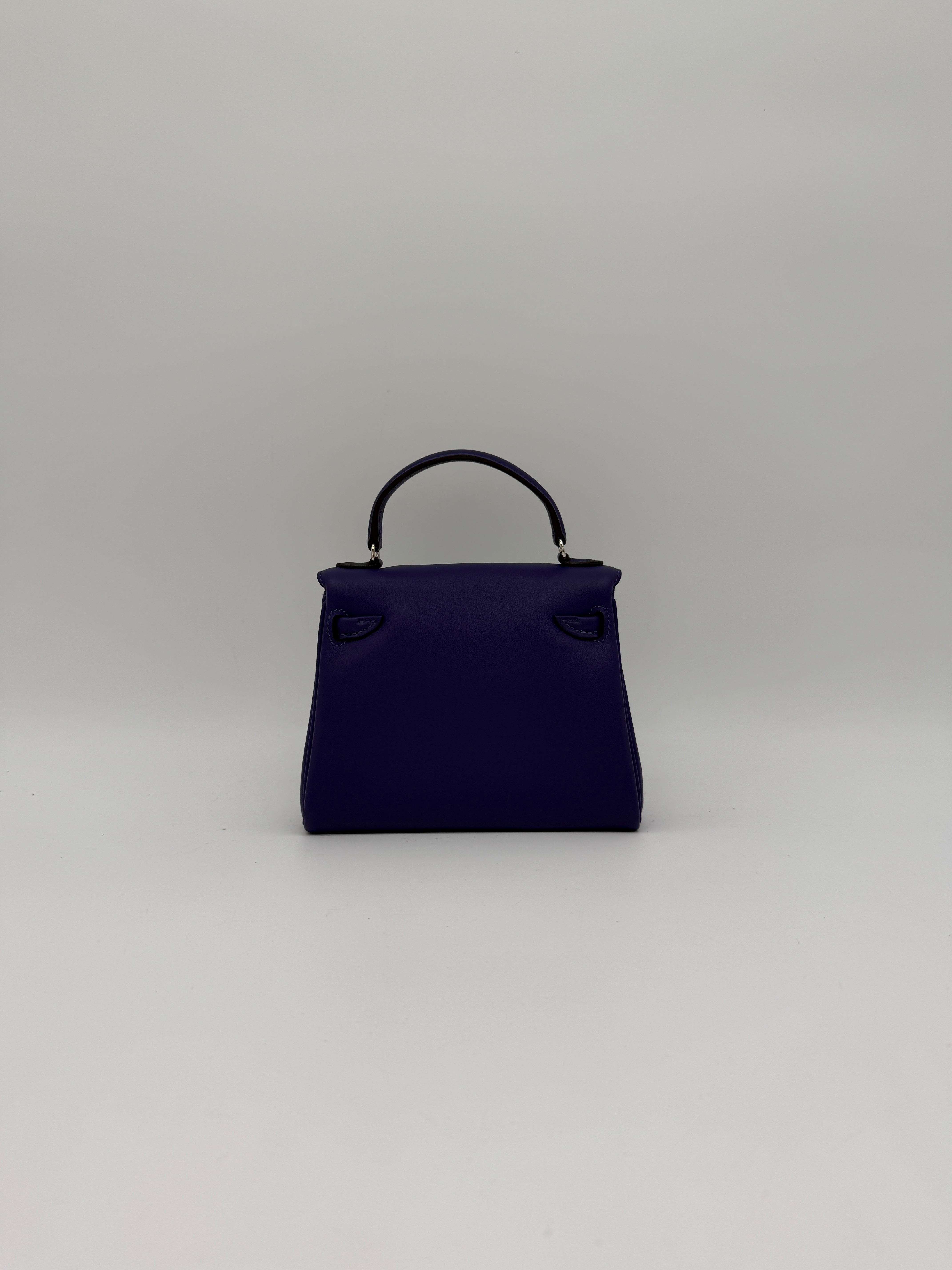 Hermès Kelly Doll Purple/ Dune Swift Palladium Hardware
