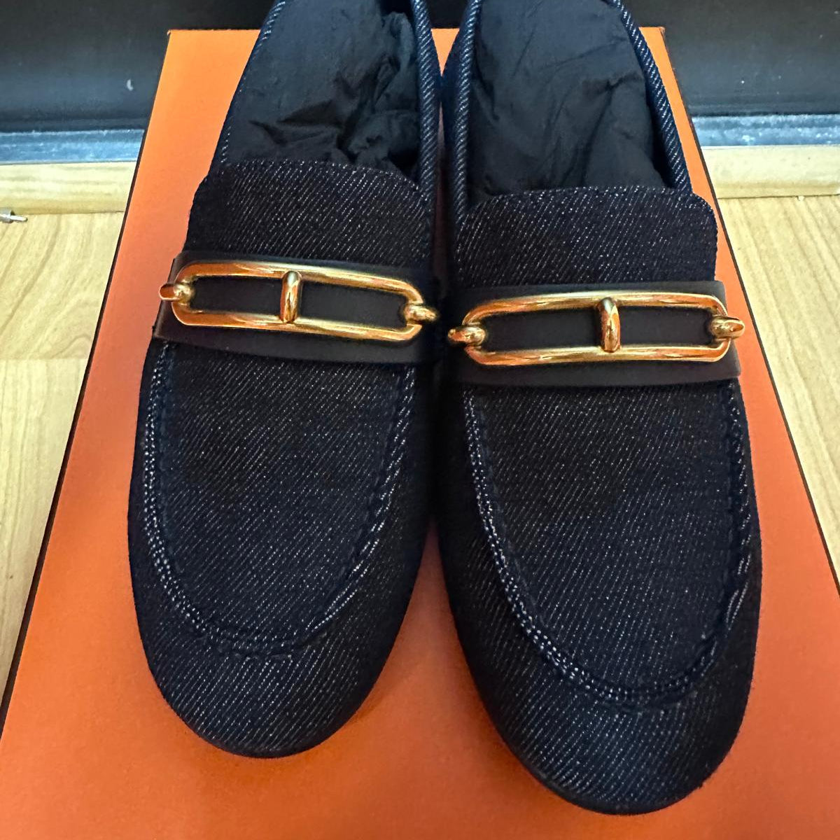 108A. Denim Loafer with GHW - Size 37.5