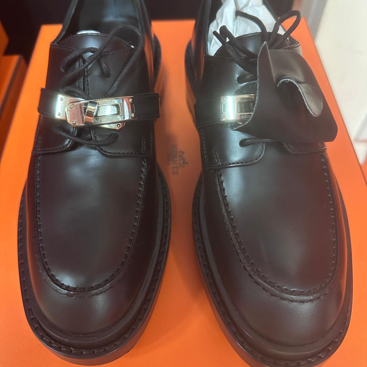 78A. Derby First Loafer Black with PHW - Size 35