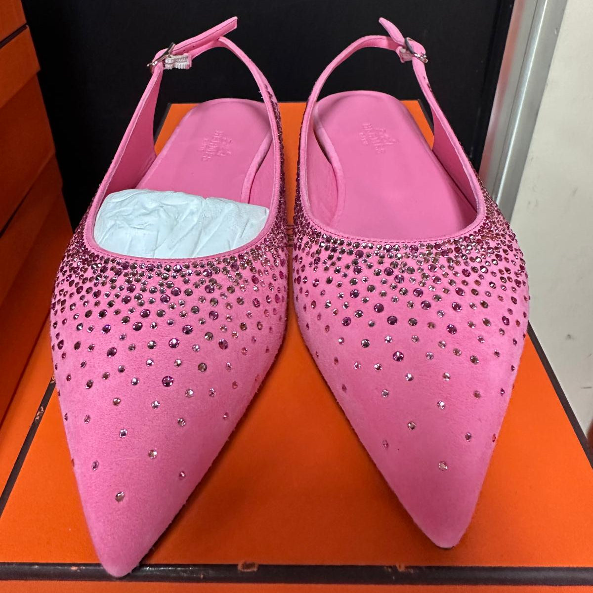 85. Brillante Ballet Flat Pink Suede - Size 36.5