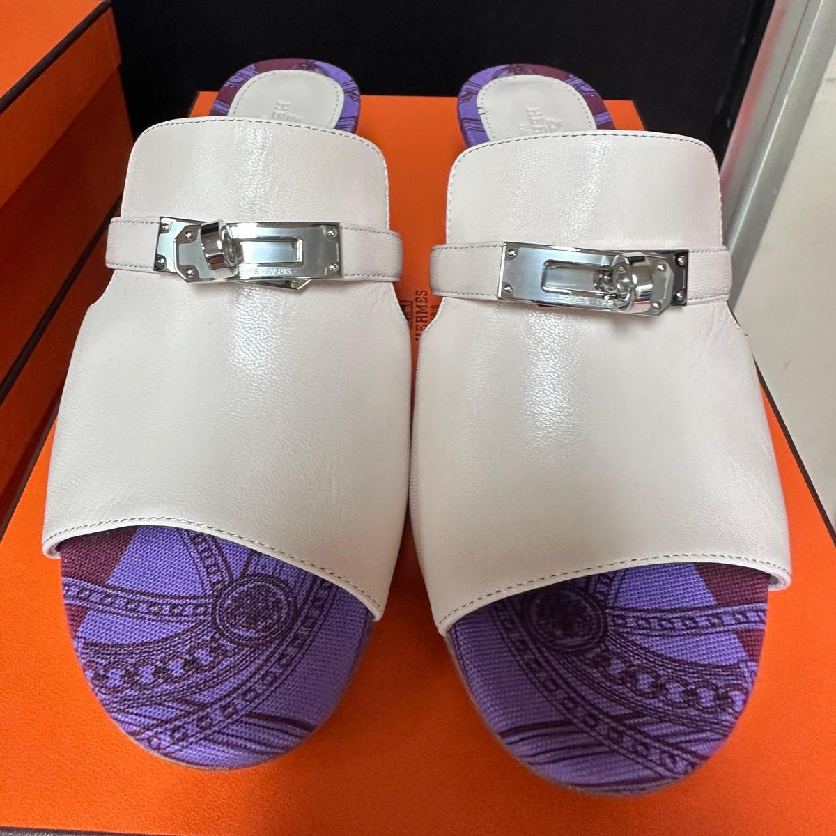 86A. Candy Sandal Light Pink with Purple lining & PHW - Size 36.5