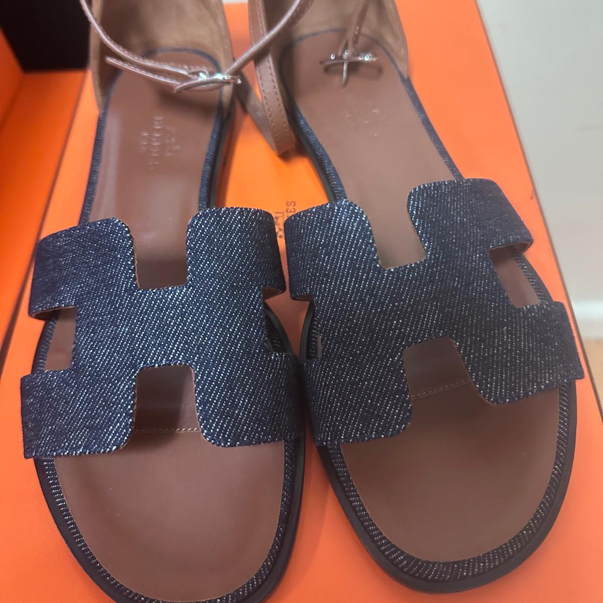90A. Denim Sandals - Size 37