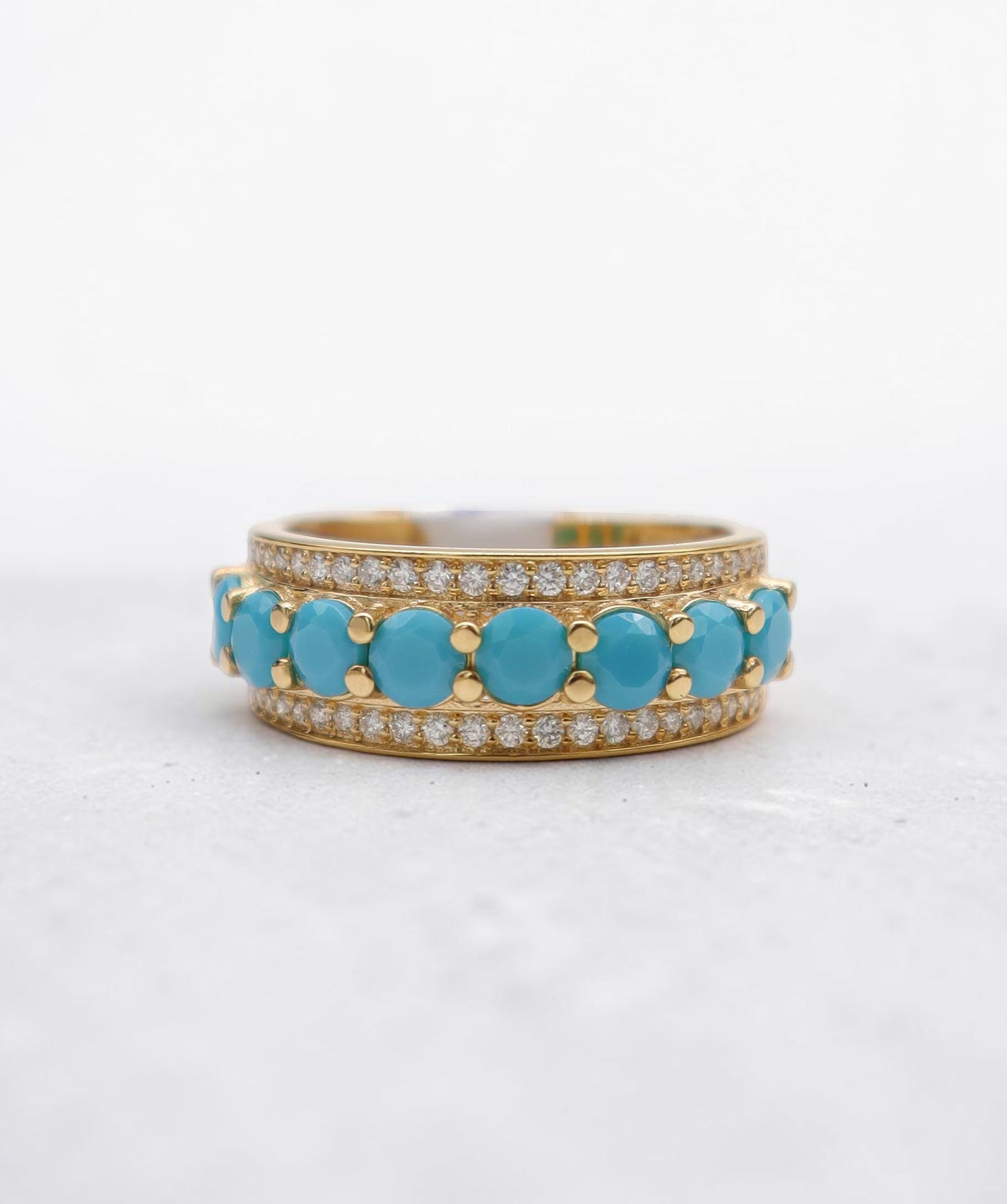 Turquoise Melee YG Ring  DXBS6446