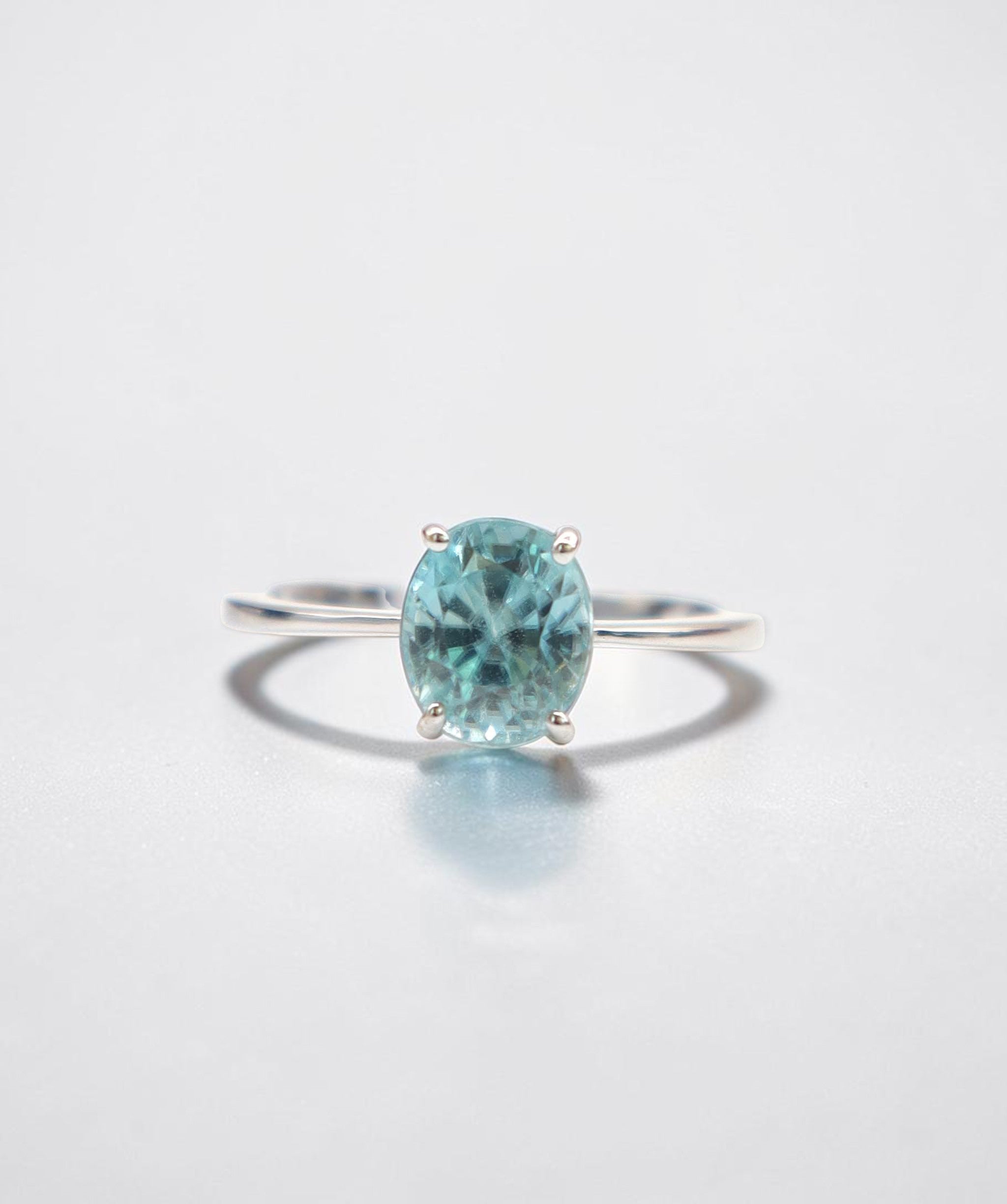 Blue Zircon WG Prong Ring DXBS6604