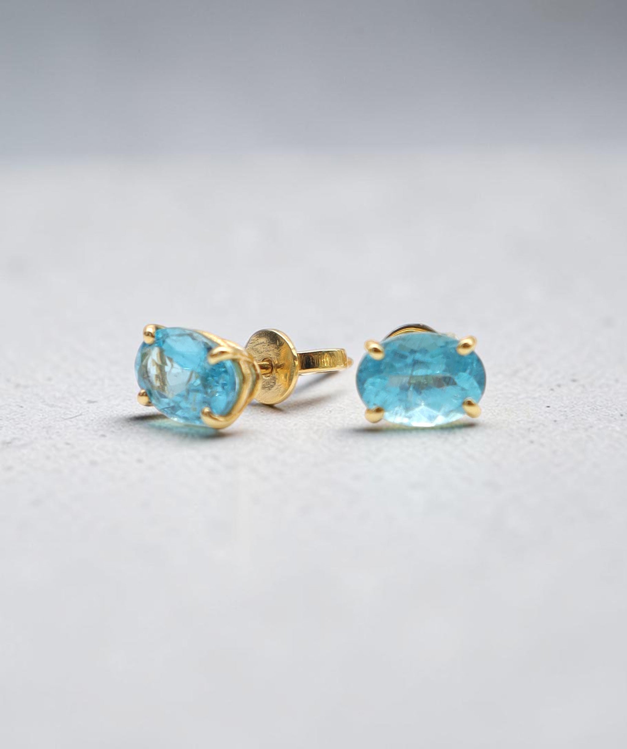 Neon Blue Apatite Studs DXBS6602