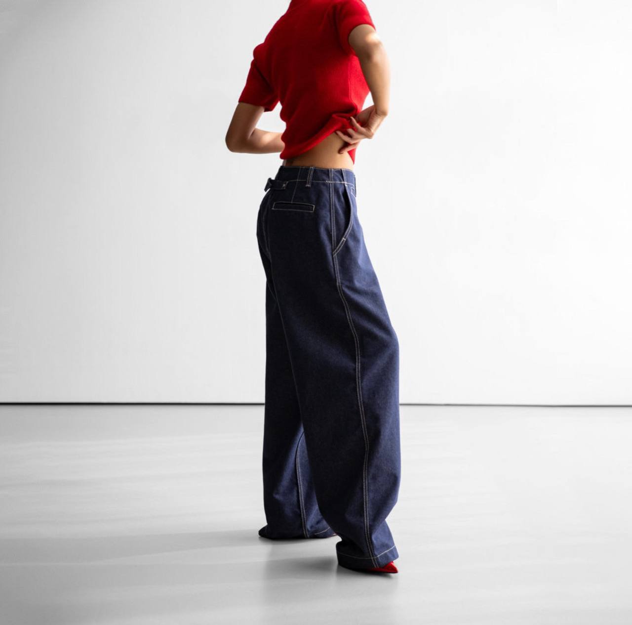 WASHED BLUE TROUSERS (بنطلون)