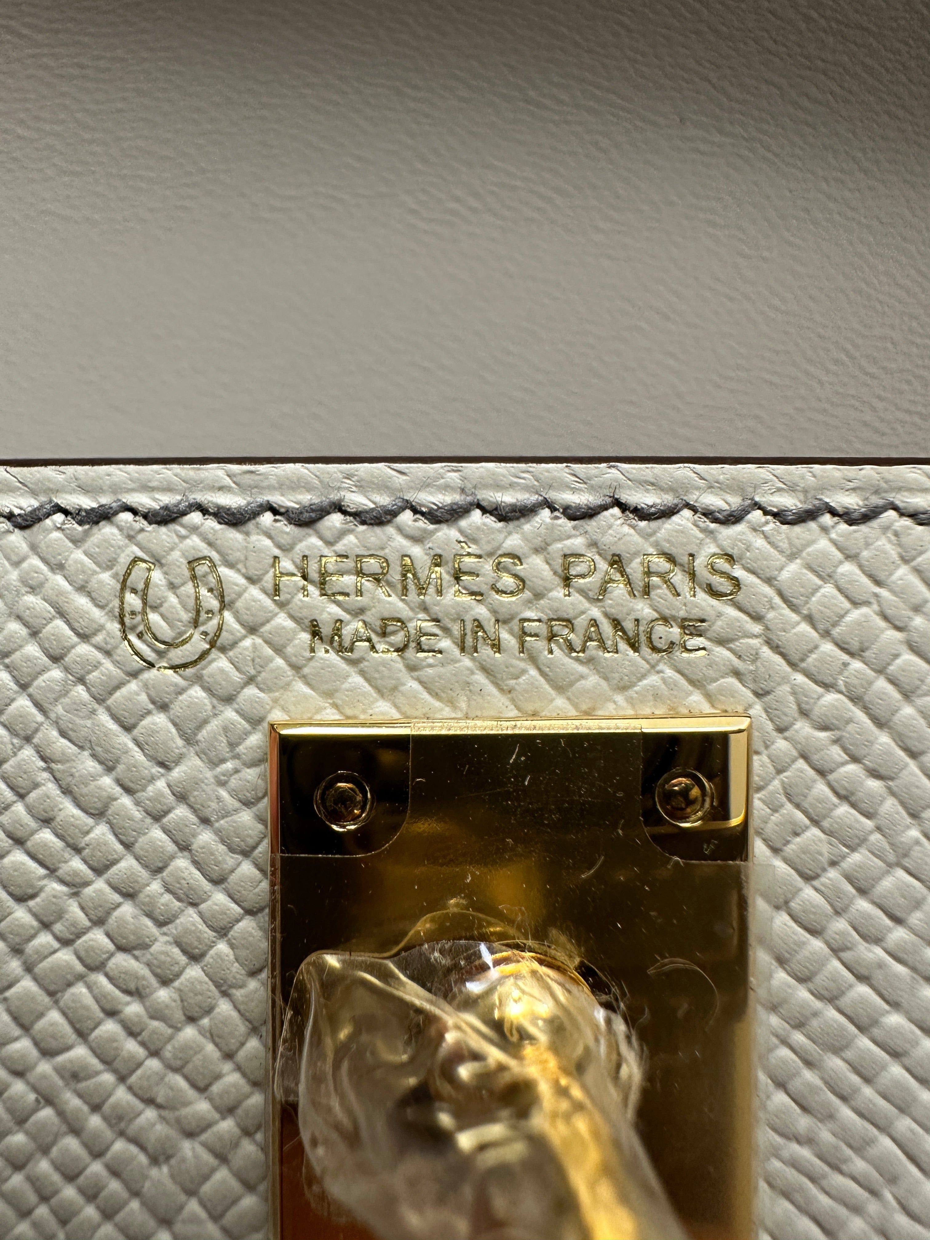 Hermès Mini Kelly HSS Craie/Gris Meyer Epsom Gold Hardware