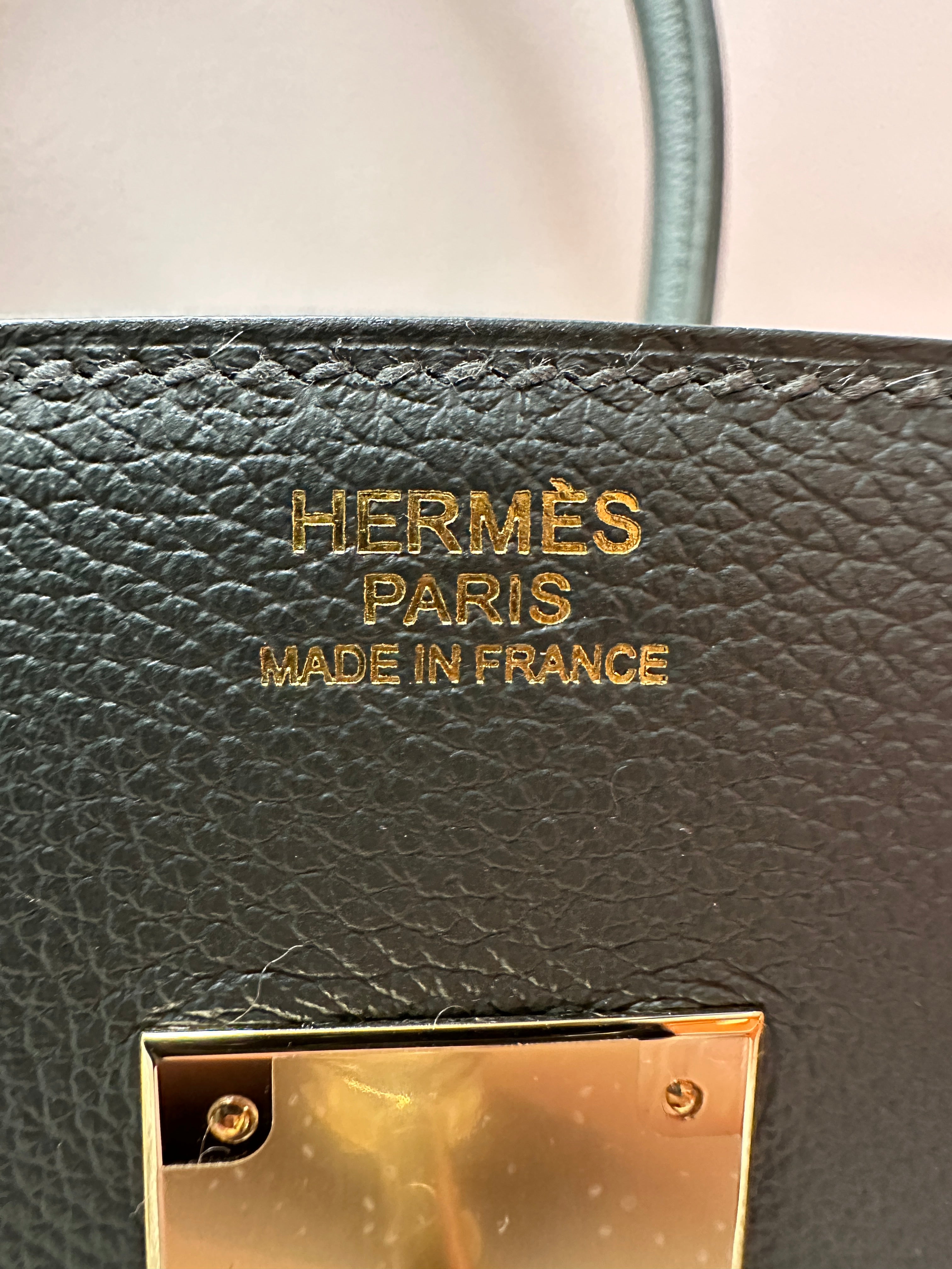 Hermès Birkin Shoulder 29 Vert Mangrove Evercolor Permabrass Hardware