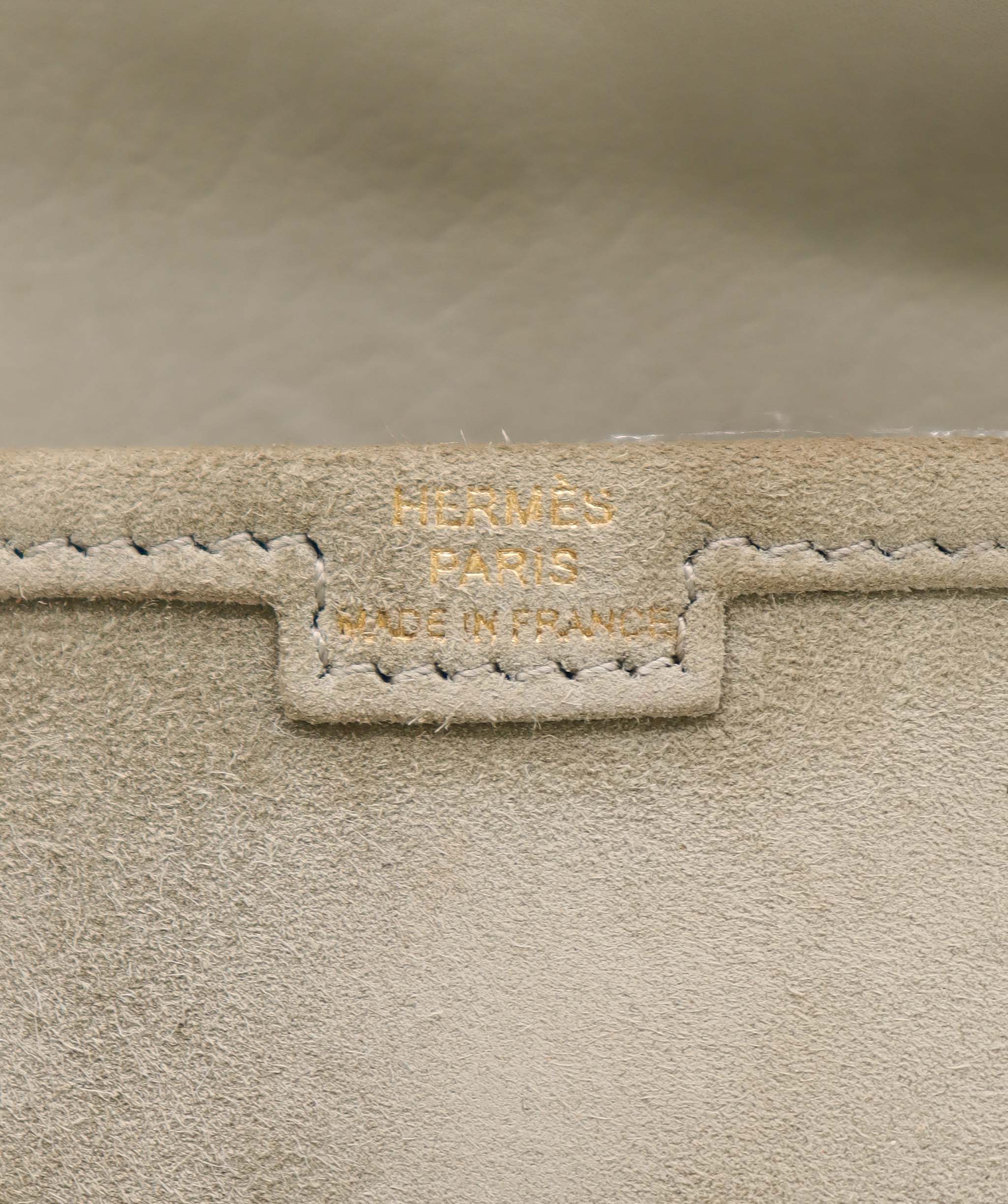 Hermès Jige Mini Doblis Suede Poussière  DXBS6580