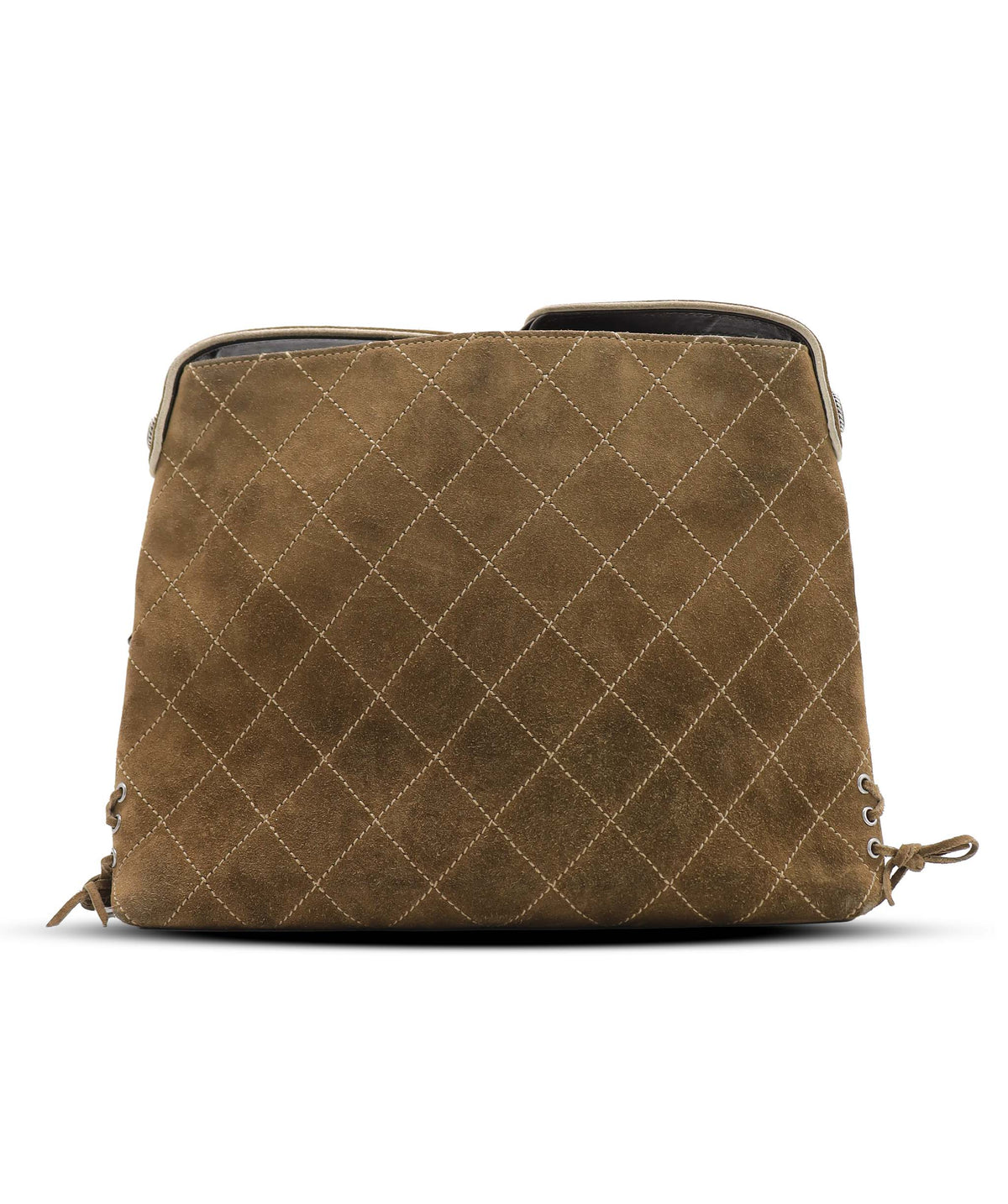 Chanel Shoulder Bag Paris-Salzburg Medium Suede Brown DXBS6578