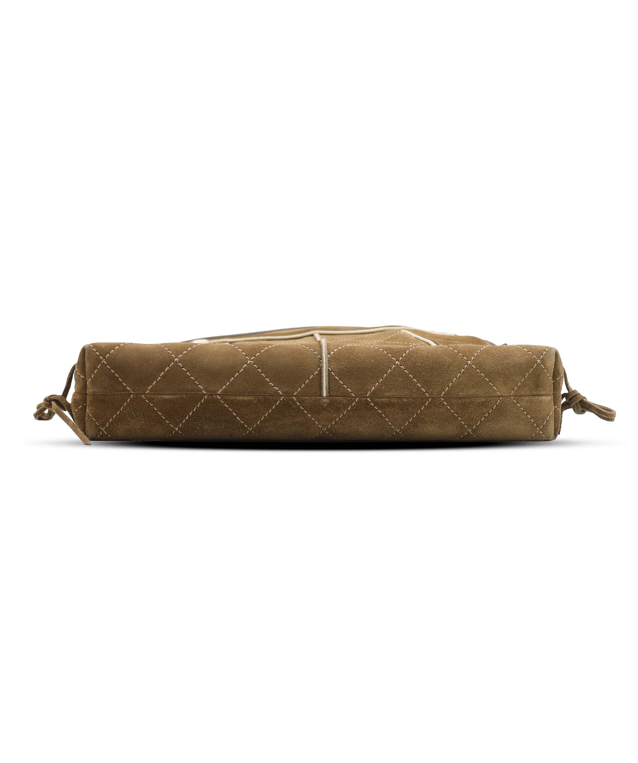 Chanel Shoulder Bag Paris-Salzburg Medium Suede Brown DXBS6578