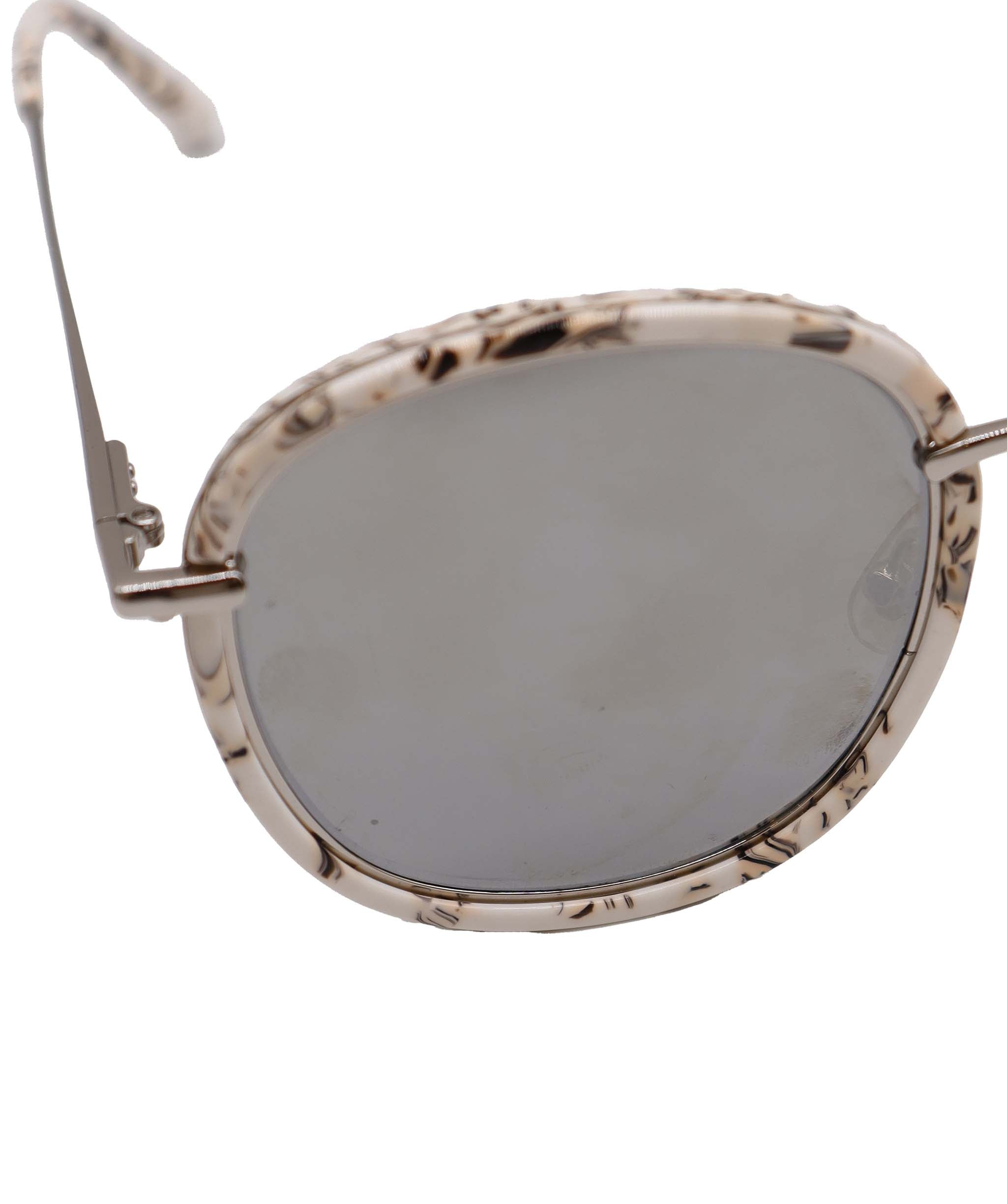 Gentle Monster Marble/ Mirrored Sunglasses White