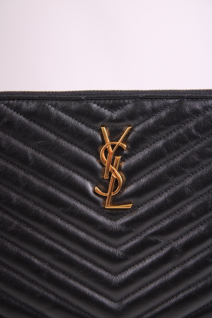Saint Laurent Cassandre Pouch Black