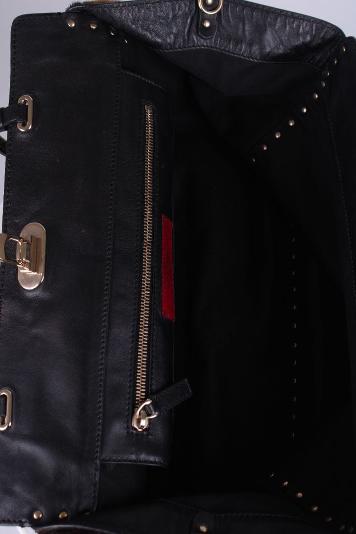Valentino Jaguar Print Rockstud Brown