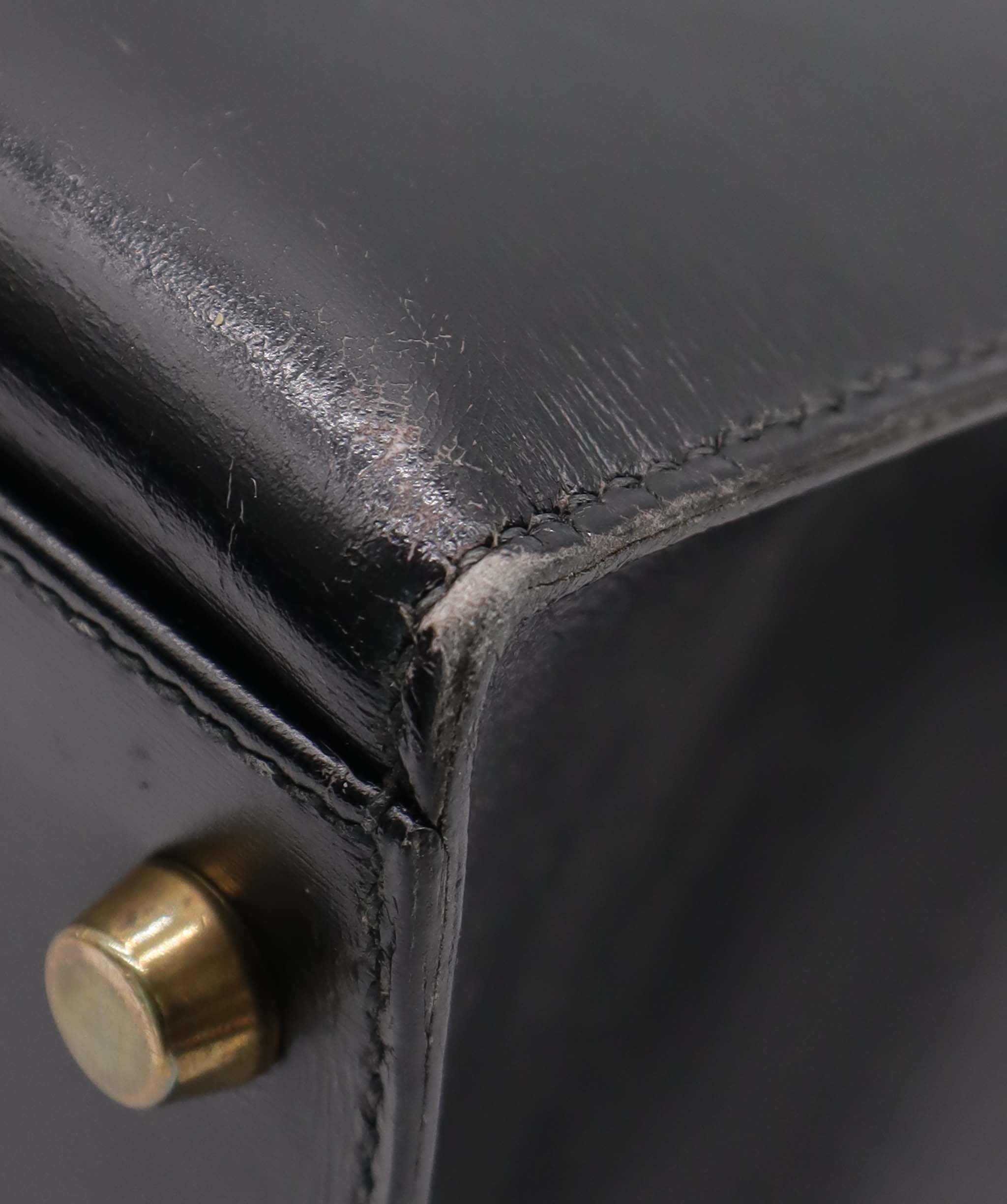 Hermes Kelly 32 Box Black AGC3536