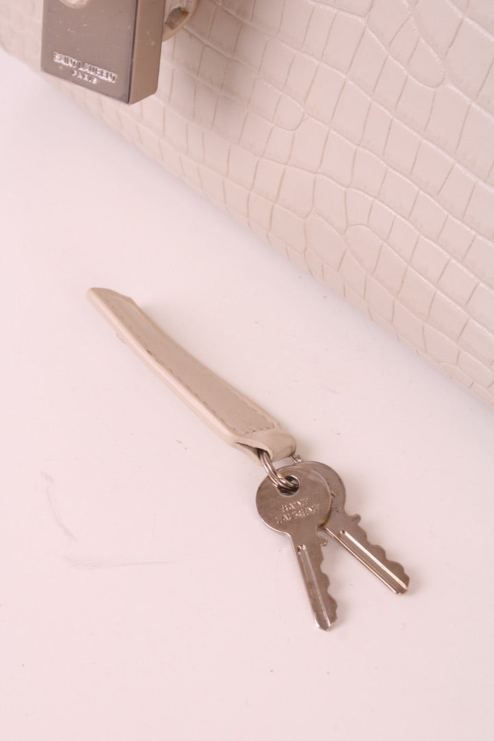 White Saint Laurent Nano Sac de Jour