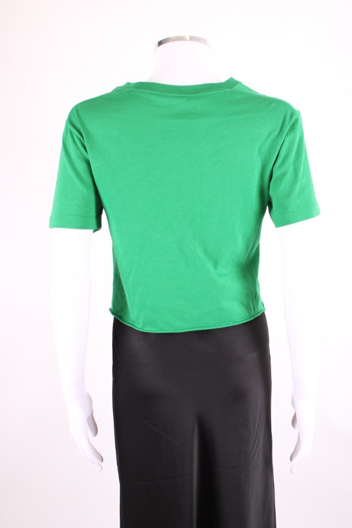 Gucci Cropped Cherry Logo T-Shirt Green S