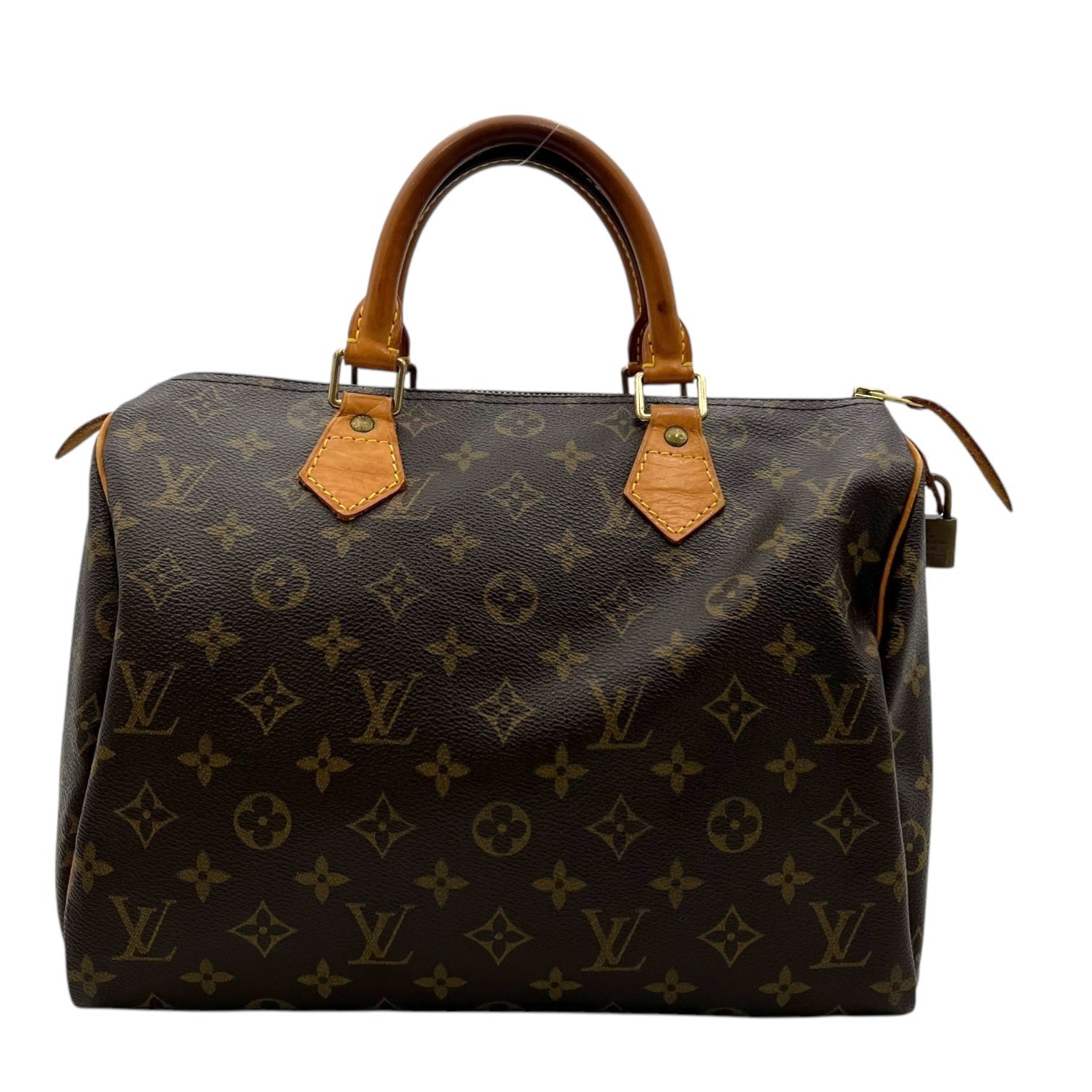 Louis Vuitton Speedy Top Handle Bag 30 Brown in Monogram Coated Canvas, Gold hardware S2411-002578CH