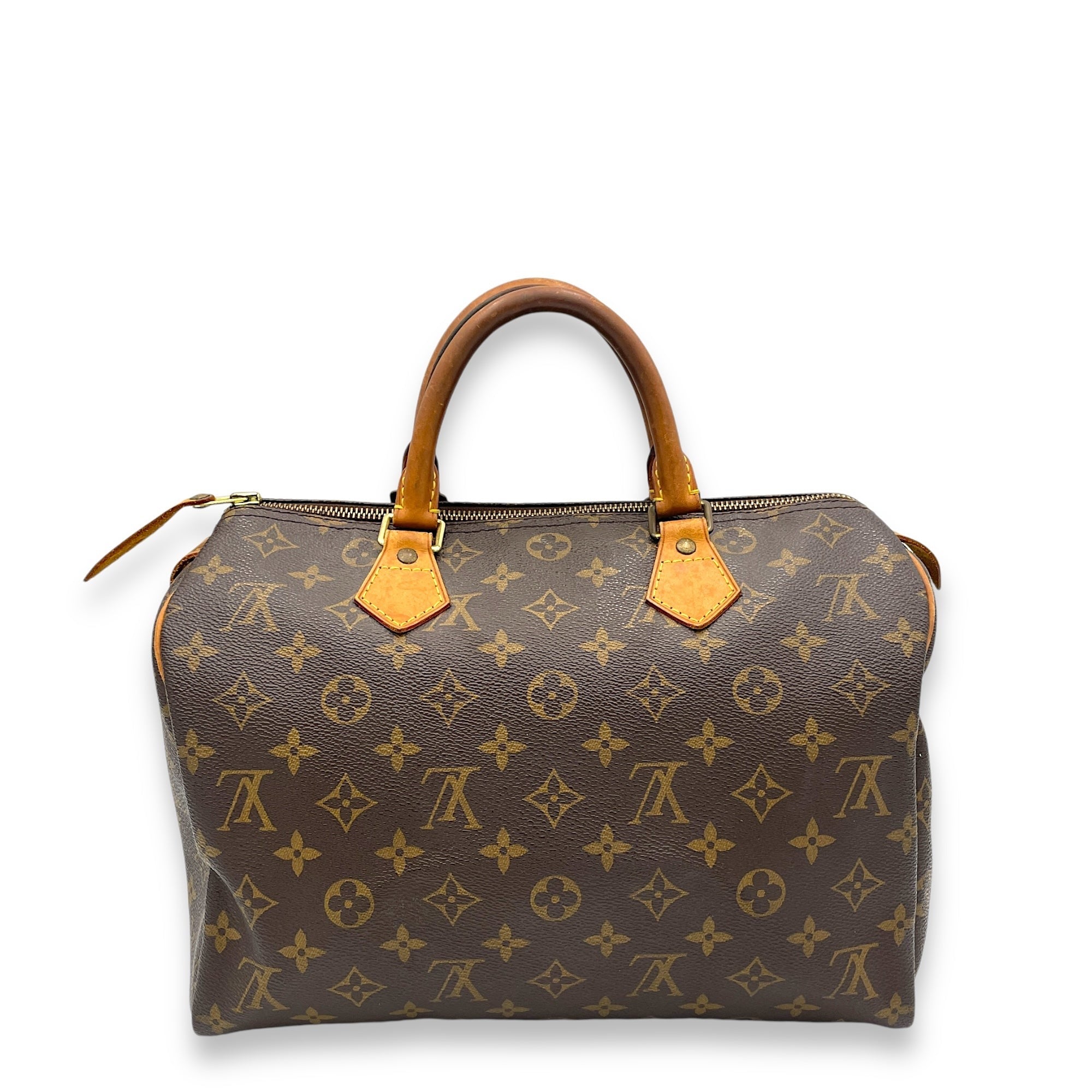 Louis Vuitton Speedy Top Handle Bag 30 Brown in Monogram Coated Canvas, Gold hardware C2410-001817CH