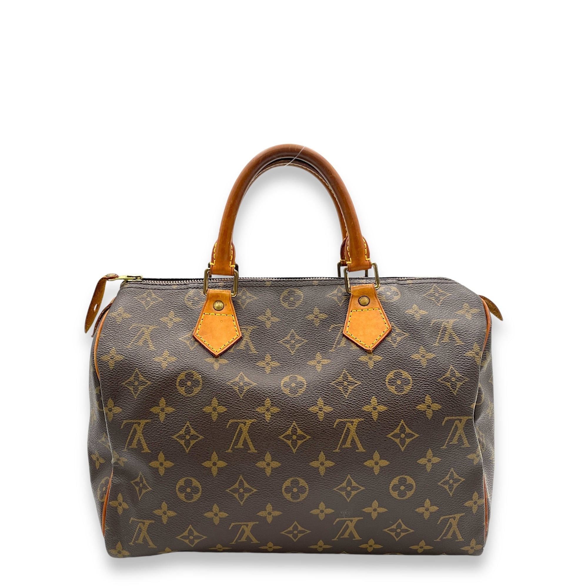 Louis Vuitton Speedy Top Handle Bag 30 Brown in Monogram Coated Canvas, Gold hardware OS2409-000897DT