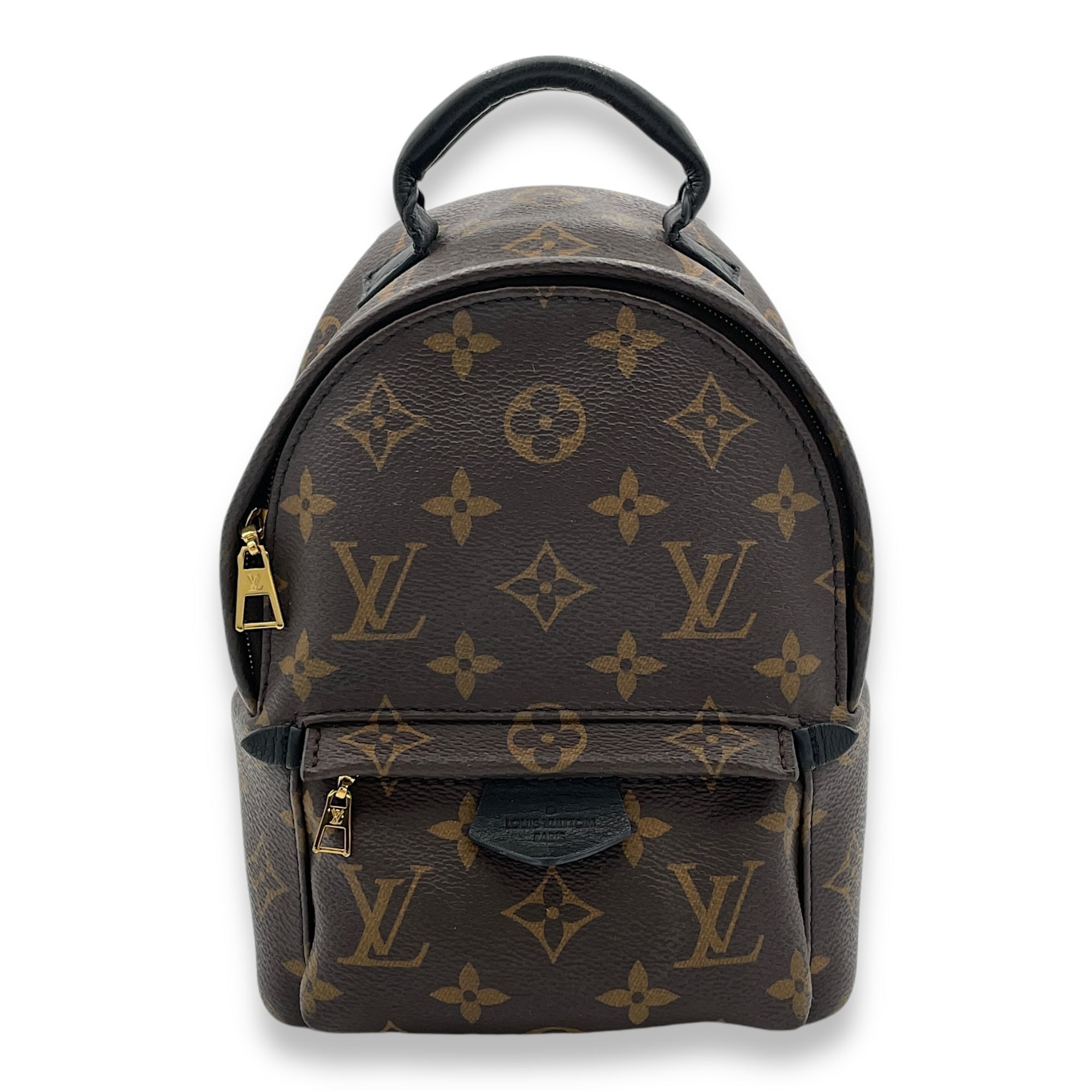 Louis Vuitton Palm Springs Mini Brown Top Handle Bag in Monogram Coated Canvas, Gold hardware C2410-001911CH