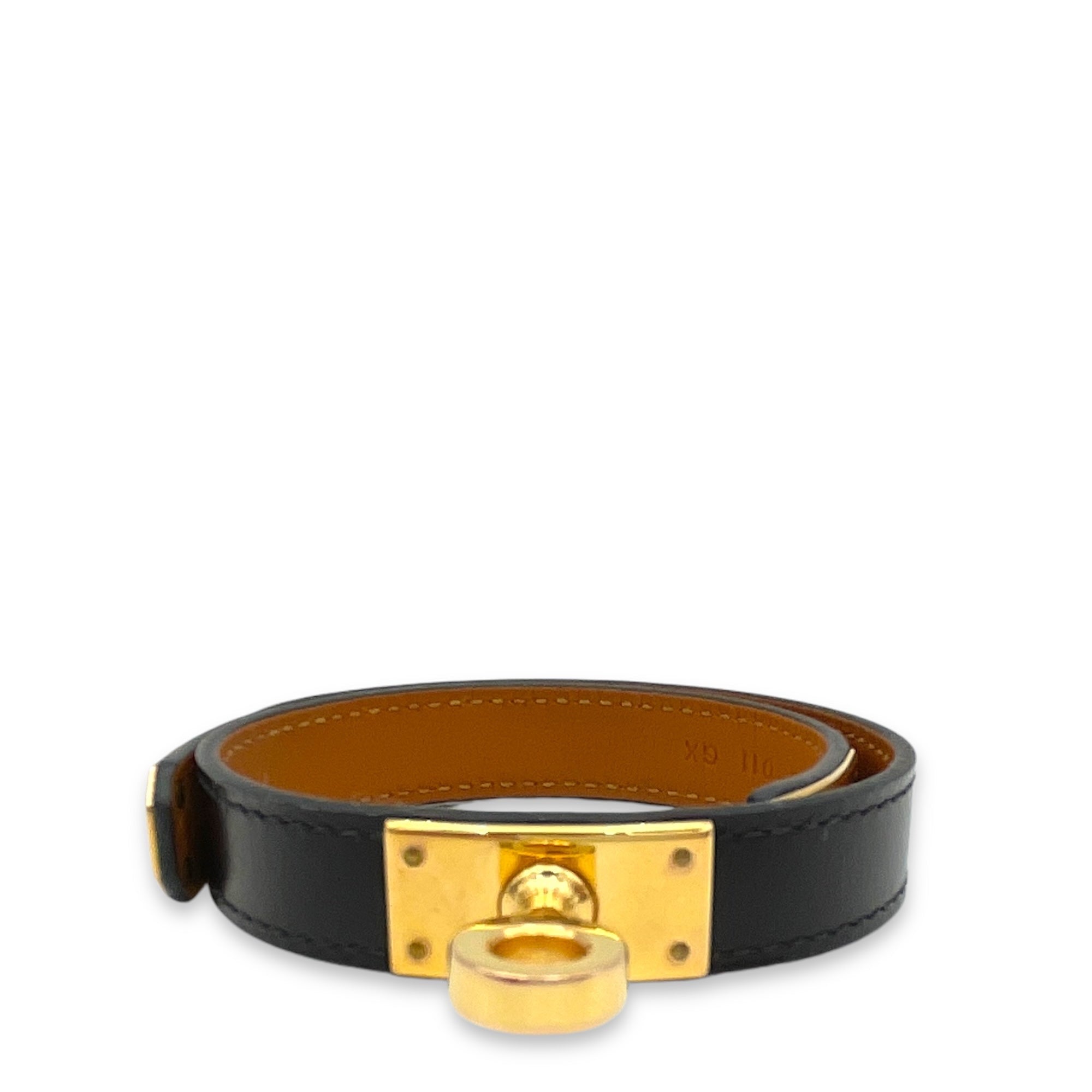 Hermès Kelly Double Tour XS Black in Calfskin, Gold hardware C2410-001941DT