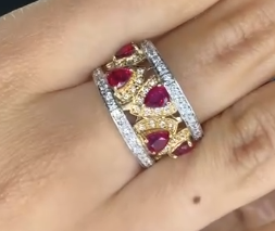 750 Sapphire Ring S2.13 D0.56 11.8g J1112ERN5Z