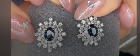 Pt950/Pt900 Sapphire Piercing S0.850 S0.637/D0.686*2 4.5g J1114NDY7D