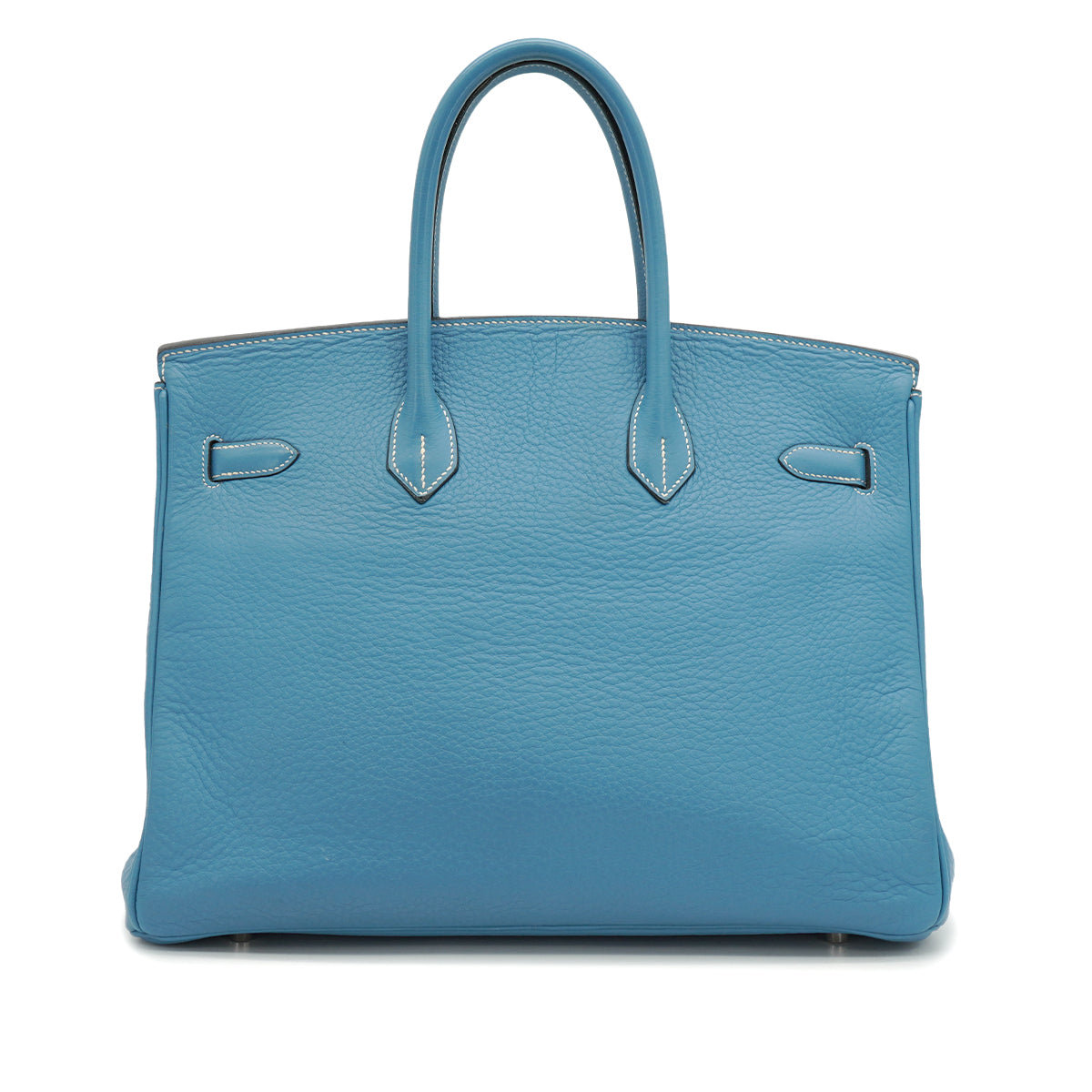 HERMES BIRKIN 35 BLUE JEAN TAURILLON CLEMENCE HAND BAG 2003 SQUARE G PALLADIUM HARDWARE 90332913