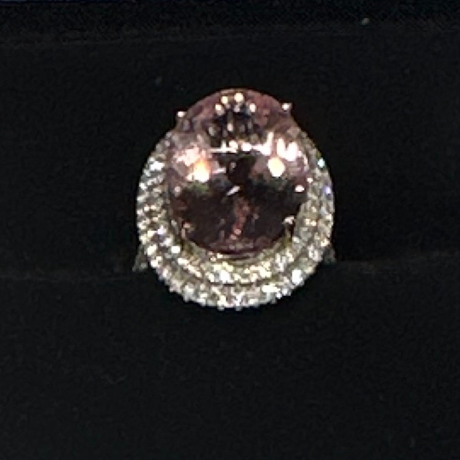 9.33ct Cherry Blossom Morganite & 0.941ct Diamond Ring set in 18K White Gold