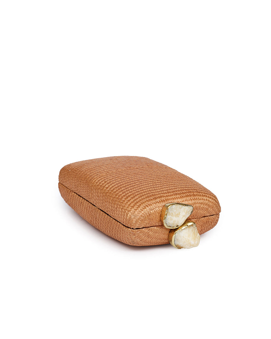 Joyce Toast Vertical Clutch with Citrine Stone