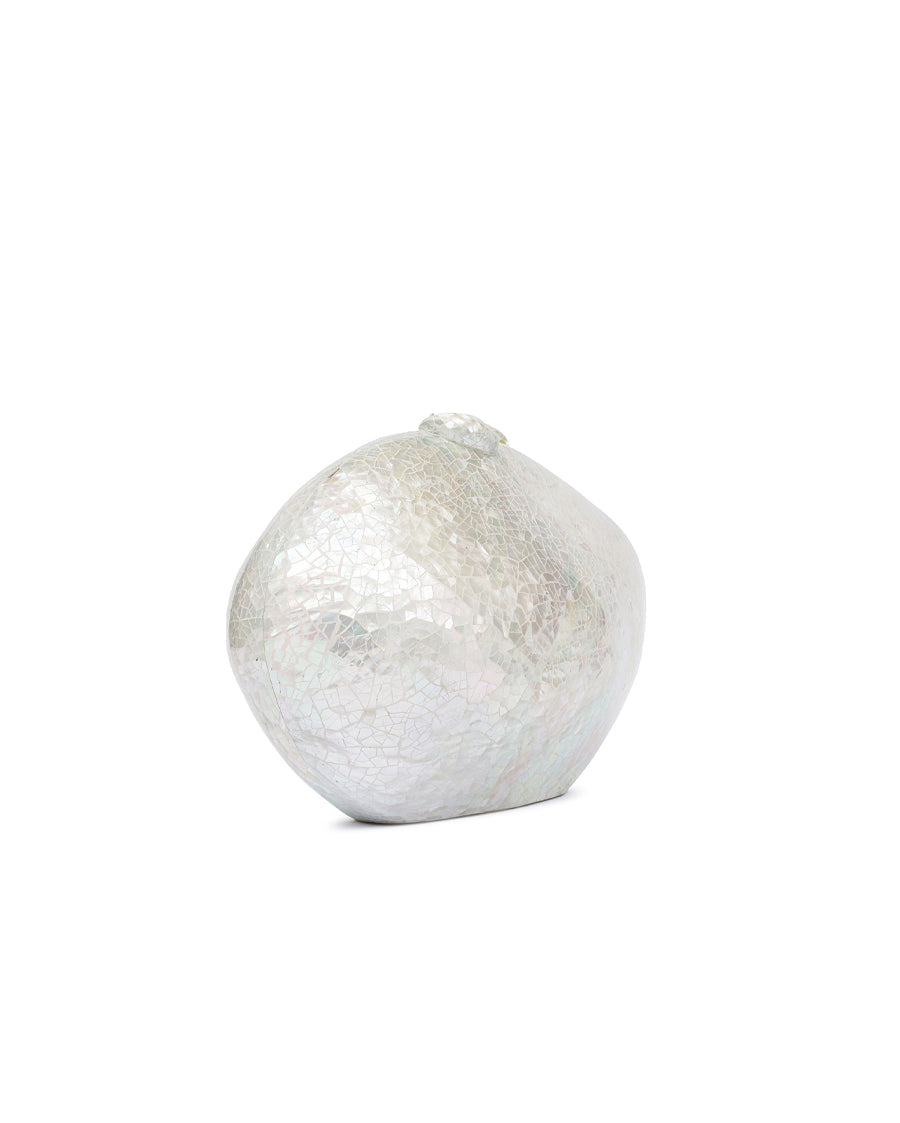 Kai Mother of Pearl White Clutch