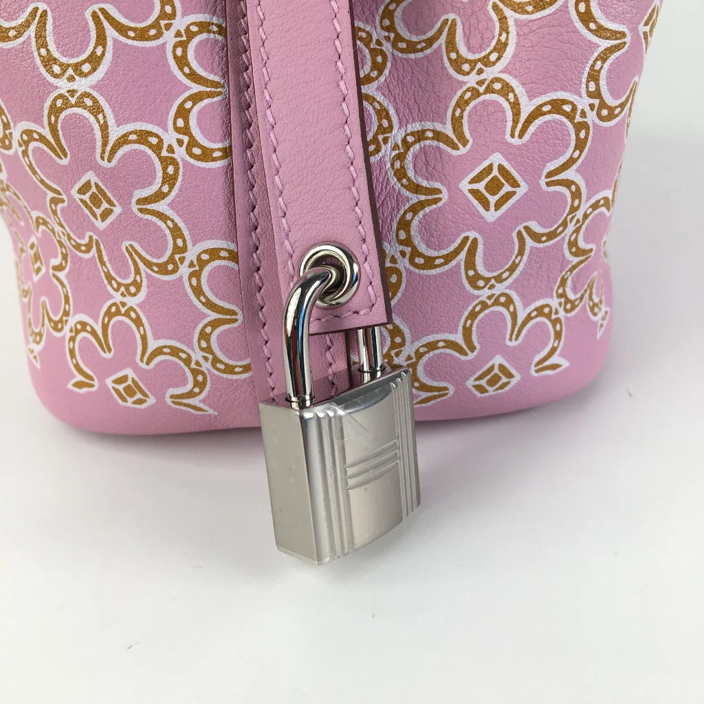 Hermes Lucky Daisy Picotin 14 Mauve Sylvestre Swift L-2J68ER