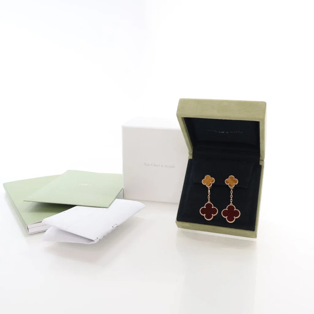 Van Cleef and Arpels Magic Alhambra 2 Motif Earrings L-3407CM