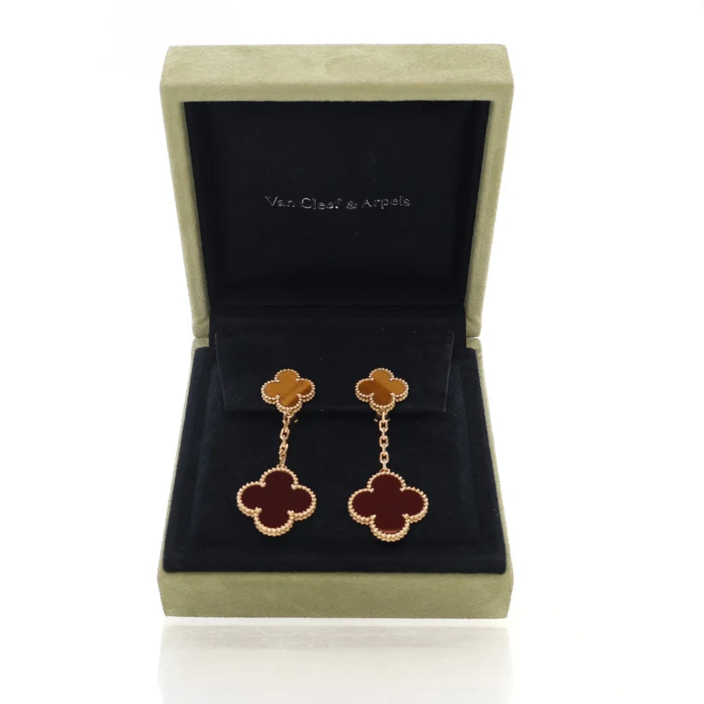 Van Cleef and Arpels Magic Alhambra 2 Motif Earrings L-3407CM