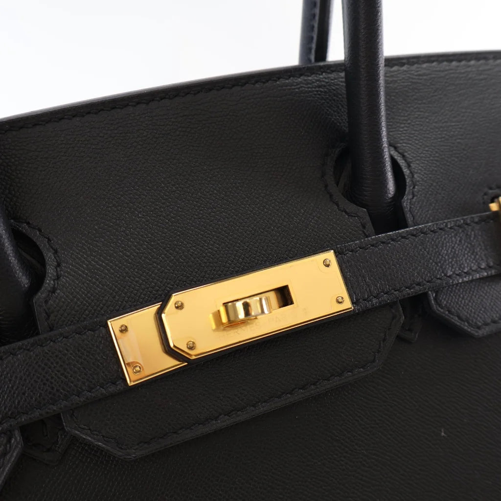 Hermes Noir Madame Birkin 30 Sellier L-OLX77Y