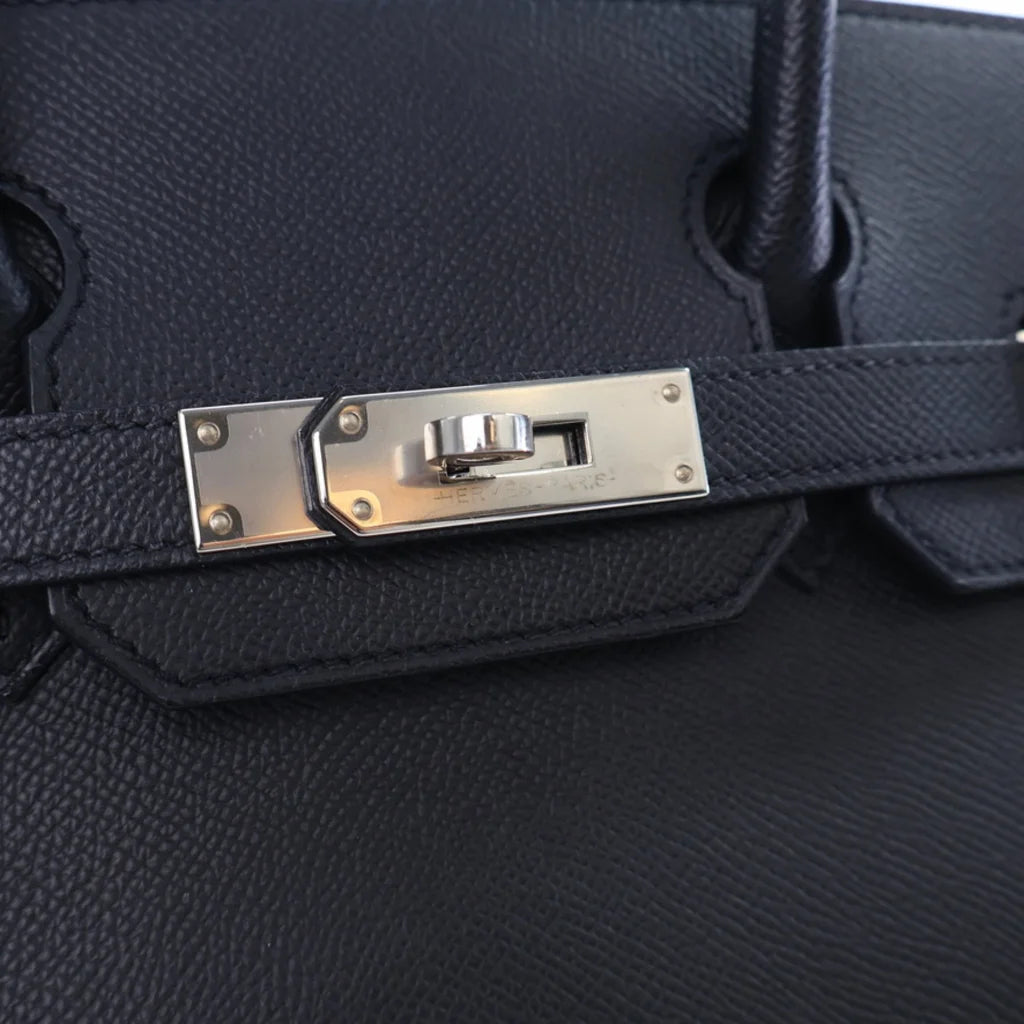 Hermes Noir Epsom Birkin 30 L-RIPU0X