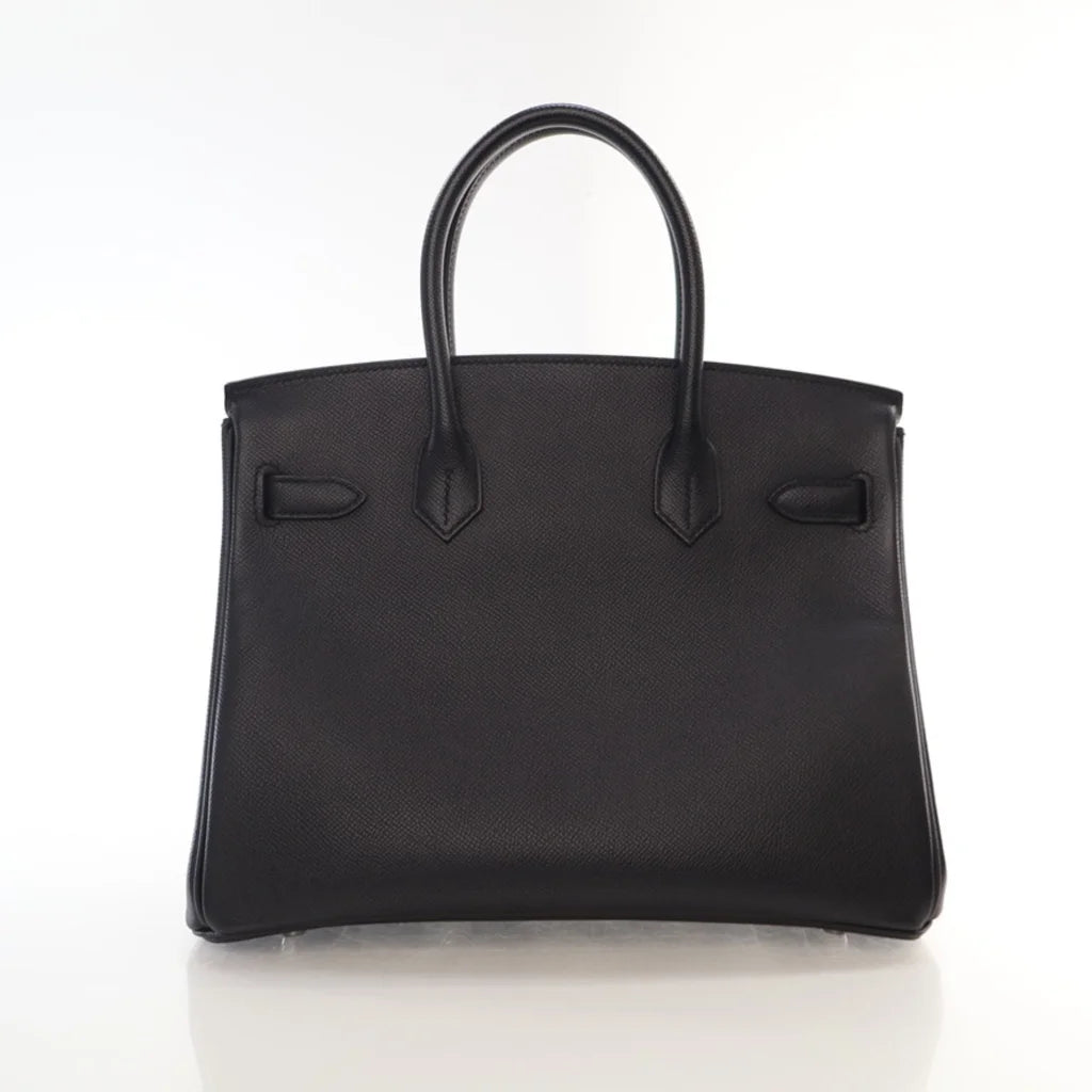 Hermes Noir Epsom Birkin 30 L-RIPU0X