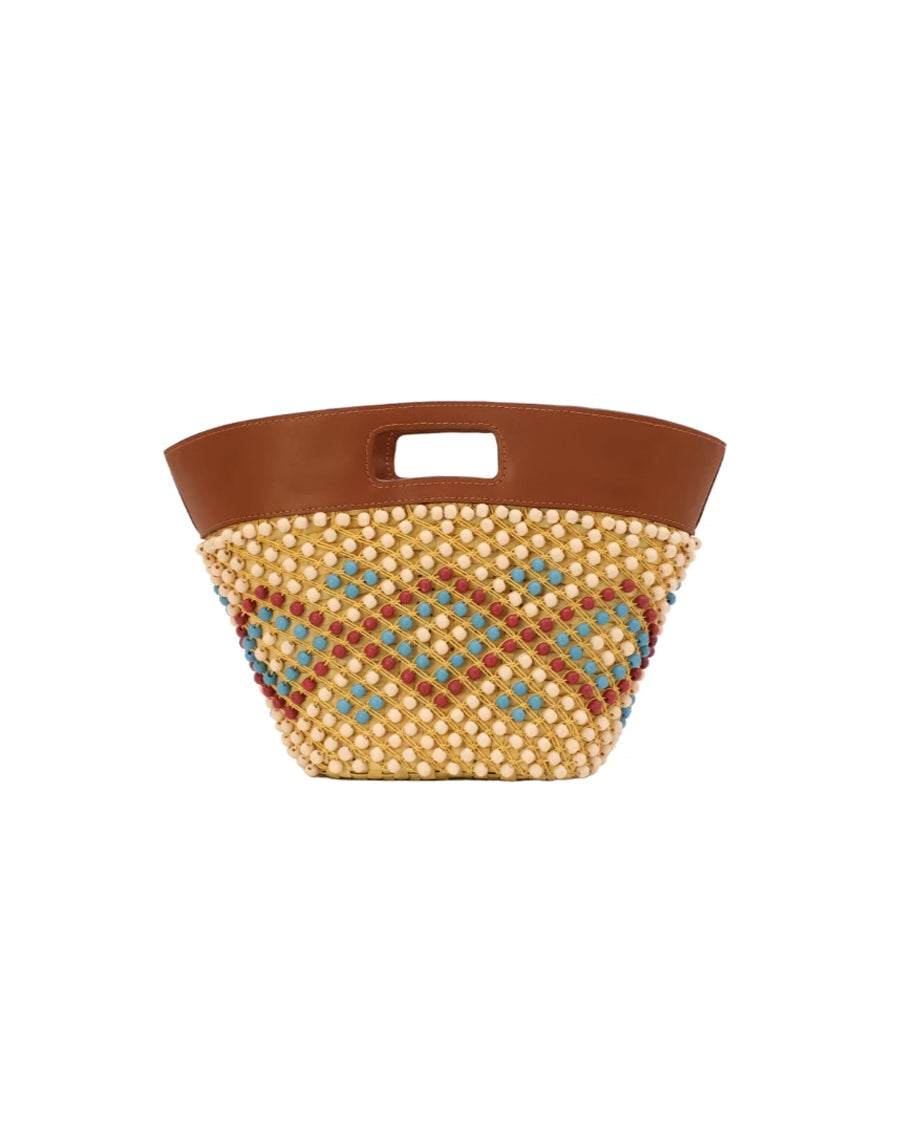 The samba tote bag multi - large hand beaded shoulder bag