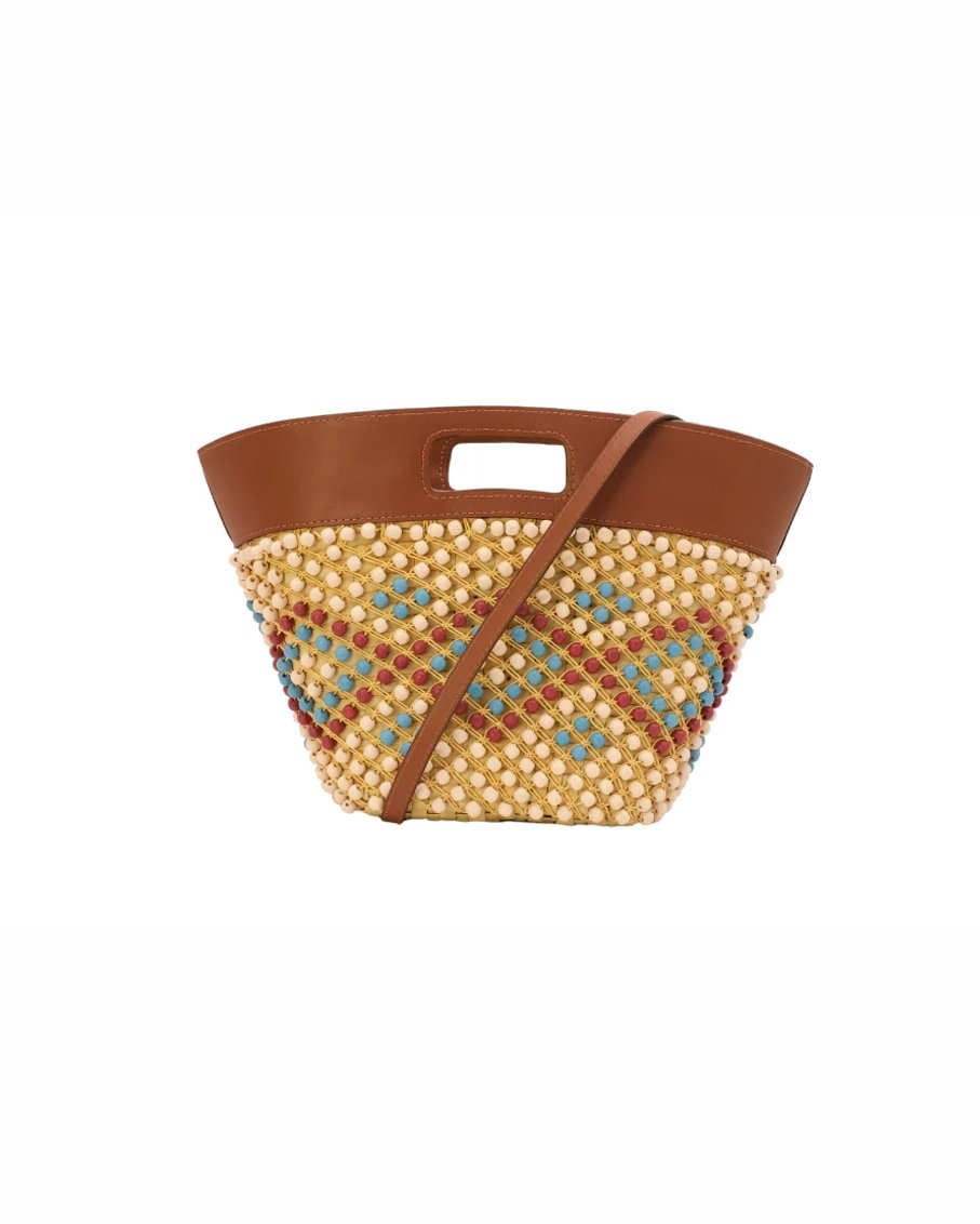 The samba tote bag multi - large hand beaded shoulder bag