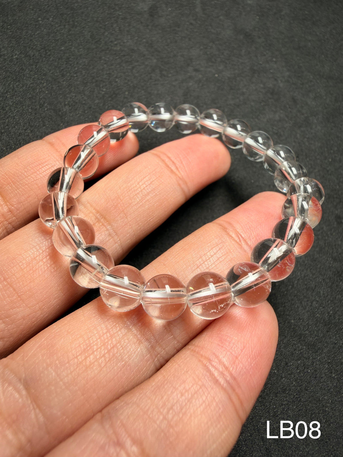 8mm Clear Lemurian Bracelet LB08