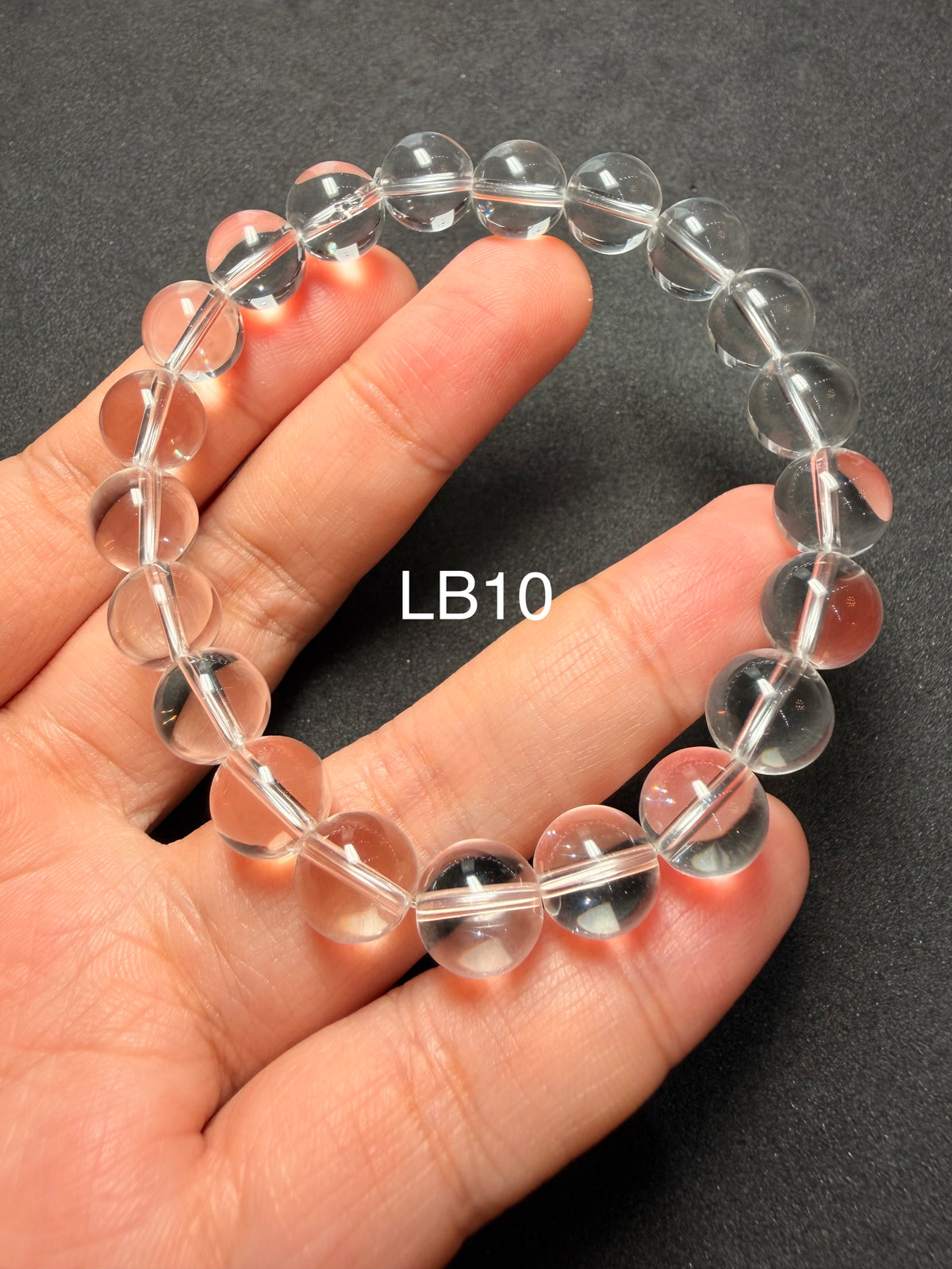 10mm Clear Lemurian Bracelet LB10