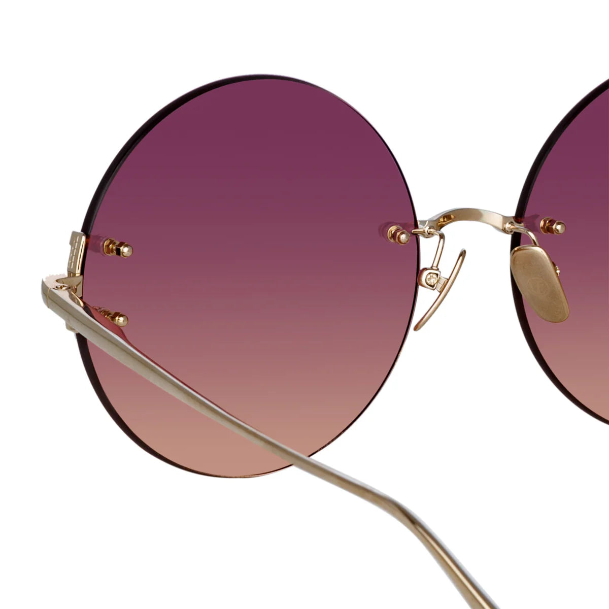 LOTUS ROUND SUNGLASSES IN LIGHT GOLD ANC1080