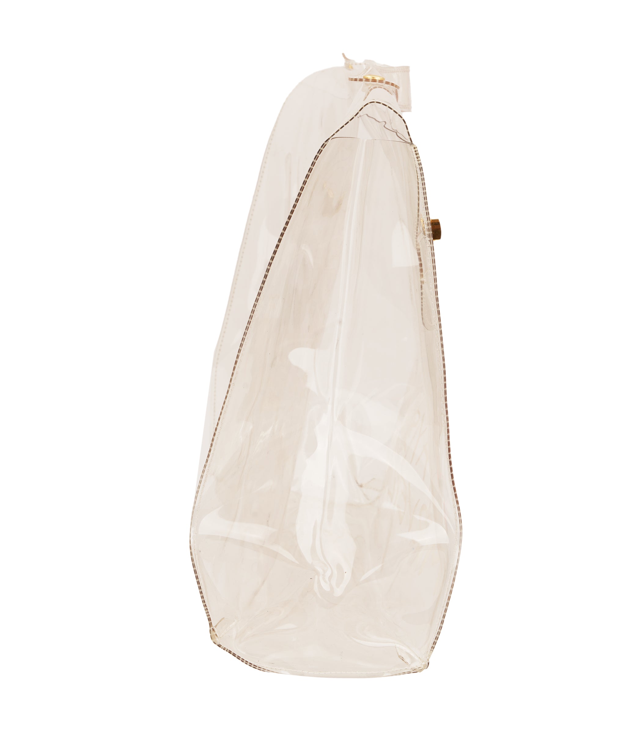 HERMES VINYL KELLY SOUVENIR DE L' EXPOSITION 1997 CLEAR HAND BAG GOLD HARDWARE 90327407