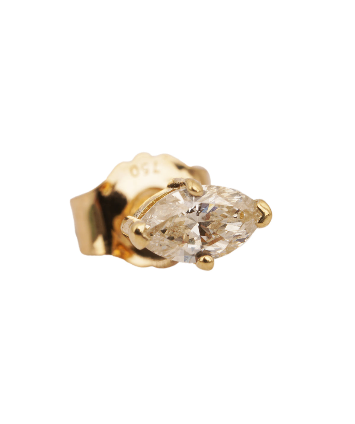 0.45ct Fancy Champagne Marquise Diamond Gold Earring Studs ANL0122