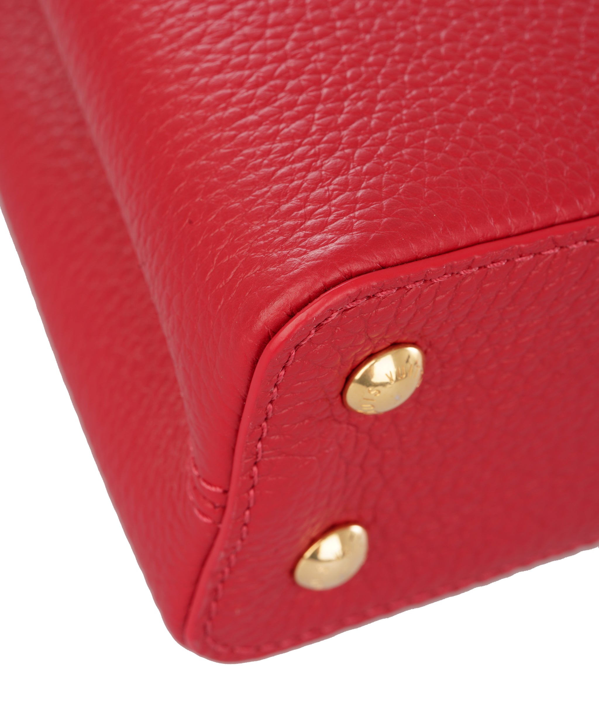 Louis Vuittion Scarlet Red Capucines Mini Taurillon Leather Bag ALTC1188
